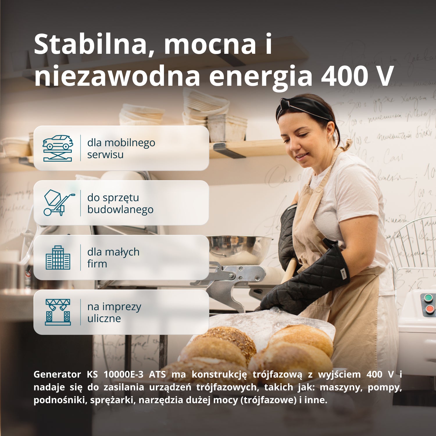 Generator benzynowy „Könner & Söhnen” KS 10000E-3 ATS