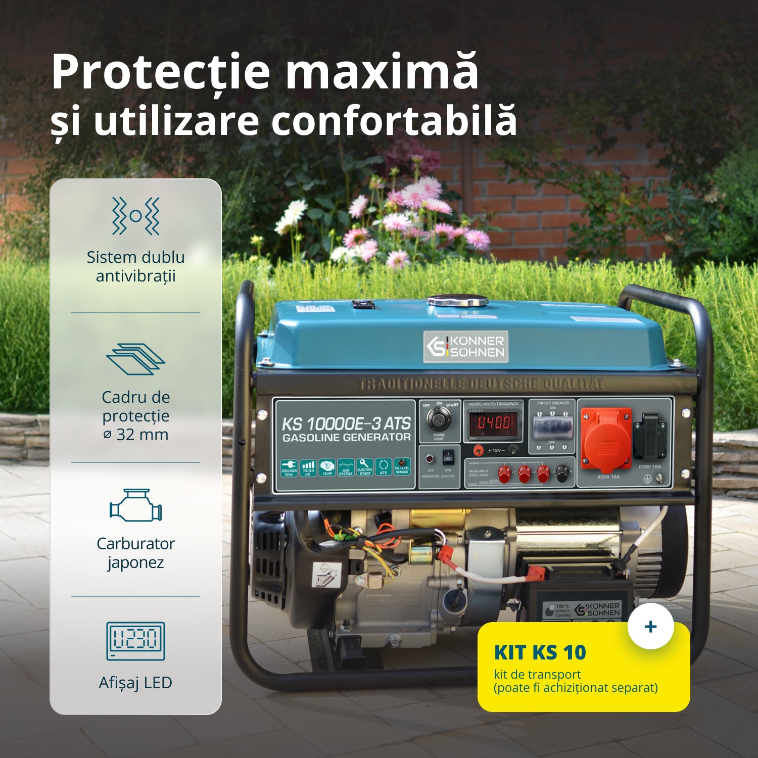 Generator pe benzină „Könner & Söhnen” KS 10000E-3 ATS