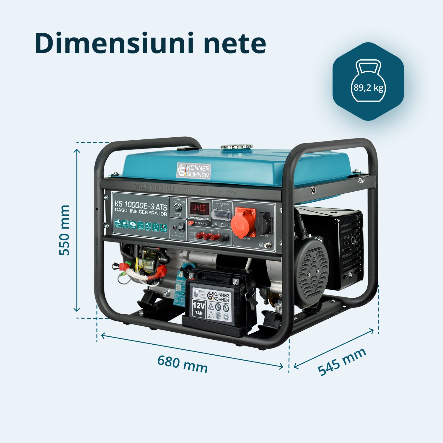 Generator pe benzină „Könner & Söhnen” KS 10000E-3 ATS
