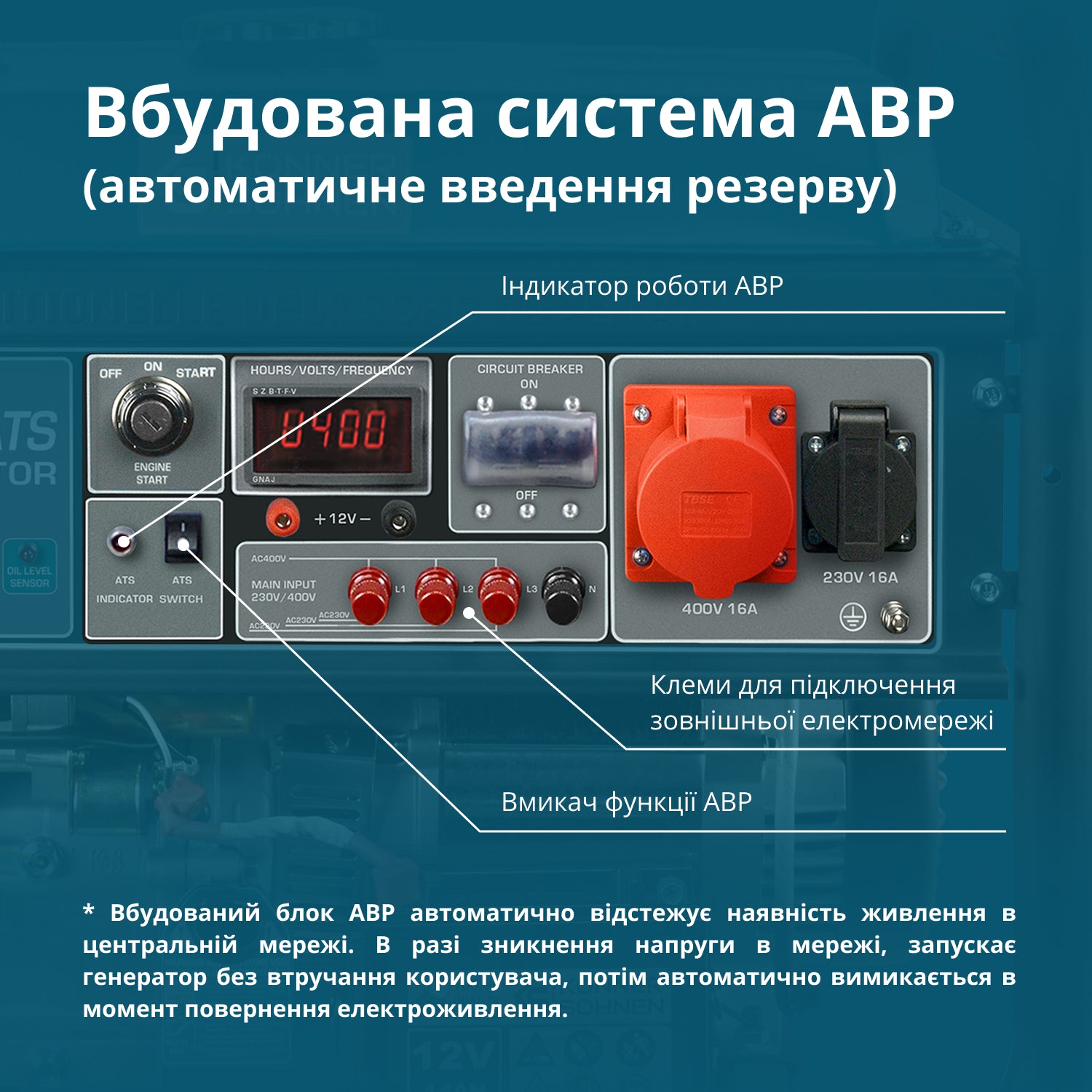 Бензиновий генератор «Könner & Söhnen» KS 10000E-3 ATS