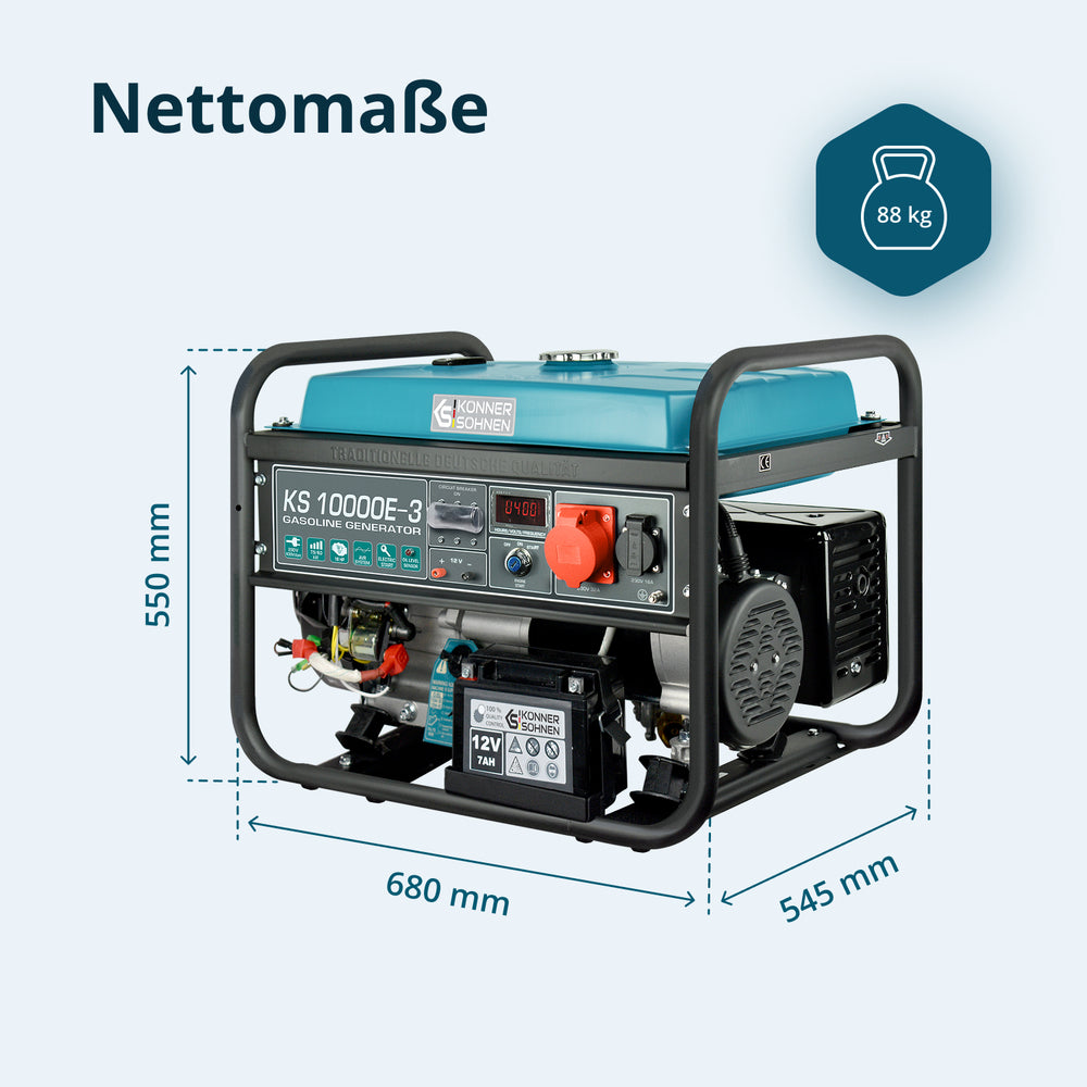 Benzin-Generator "Könner & Söhnen" KS 10000E-3