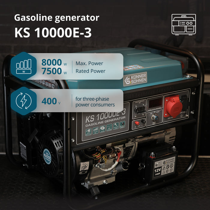 Γεννήτρια βενζίνης «Könner & Söhnen» KS 10000E-3
