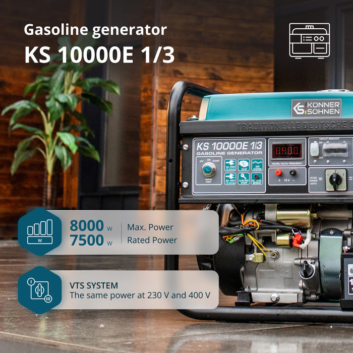 Benzingenerator "Könner & Söhnen" KS 10000E 1/3