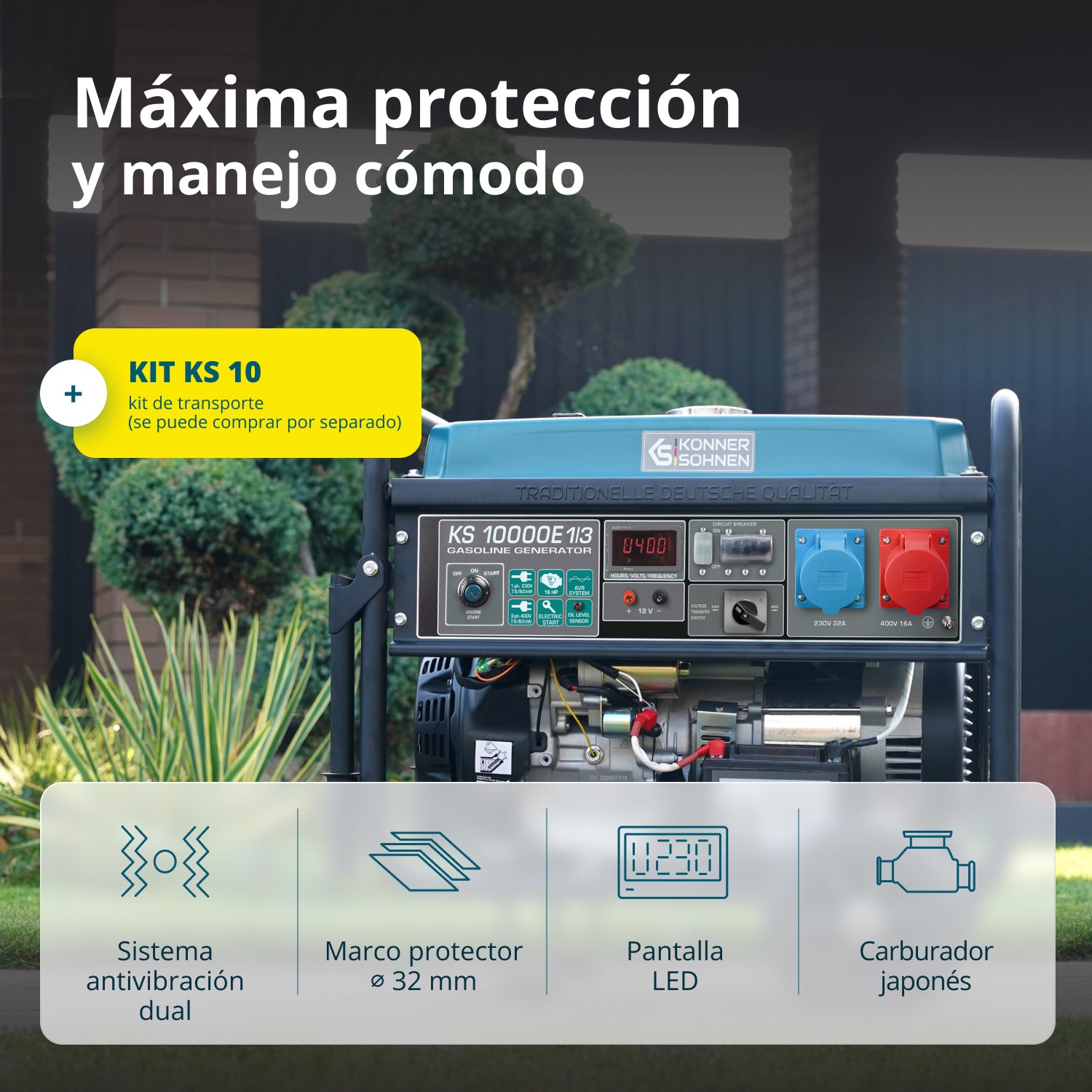 Generador de gasolina "Könner & Söhnen" KS 10000E 1/3