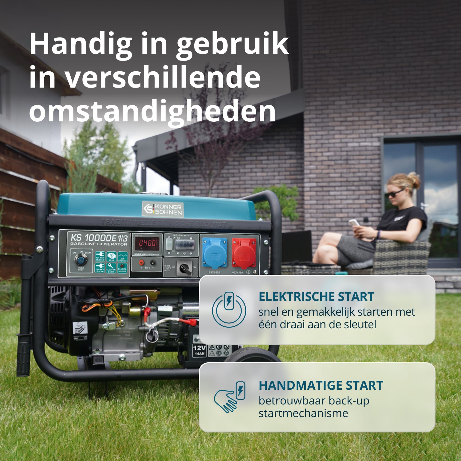 Benzinegenerator "Könner & Söhnen" KS 10000E 1/3