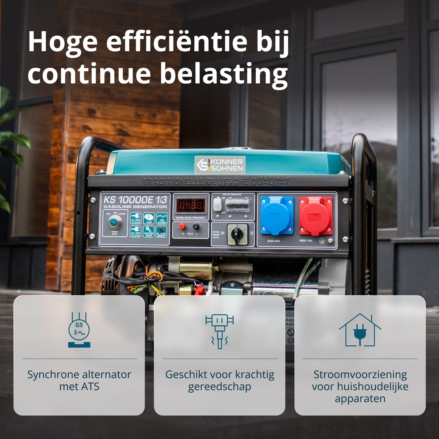 Benzinegenerator "Könner & Söhnen" KS 10000E 1/3