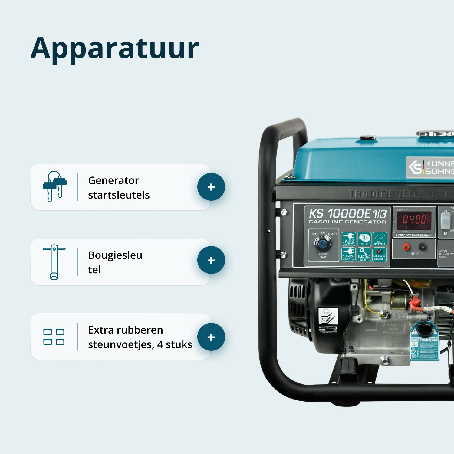 Benzinegenerator "Könner & Söhnen" KS 10000E 1/3