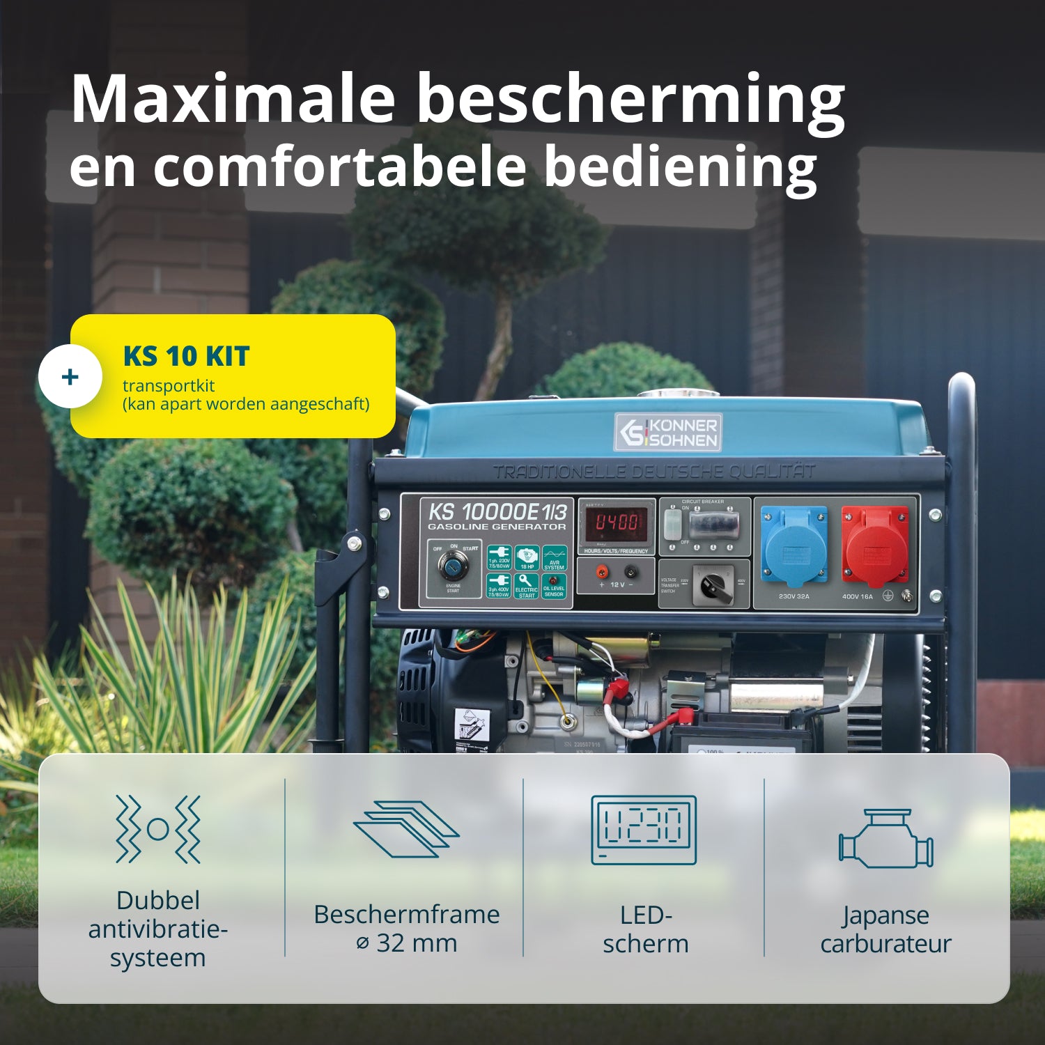 Benzinegenerator "Könner & Söhnen" KS 10000E 1/3