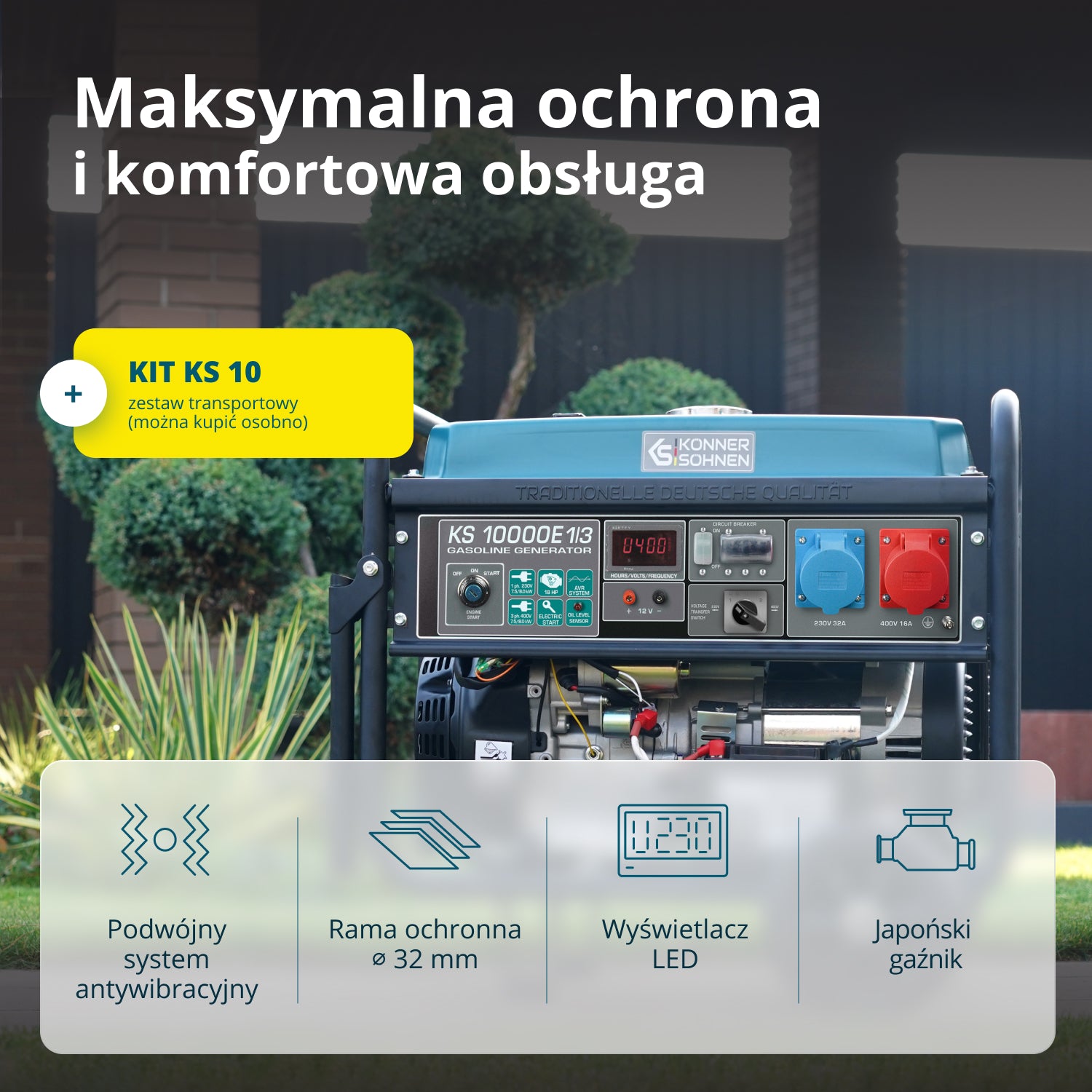 Generator benzynowy „Könner & Söhnen” KS 10000E 1/3