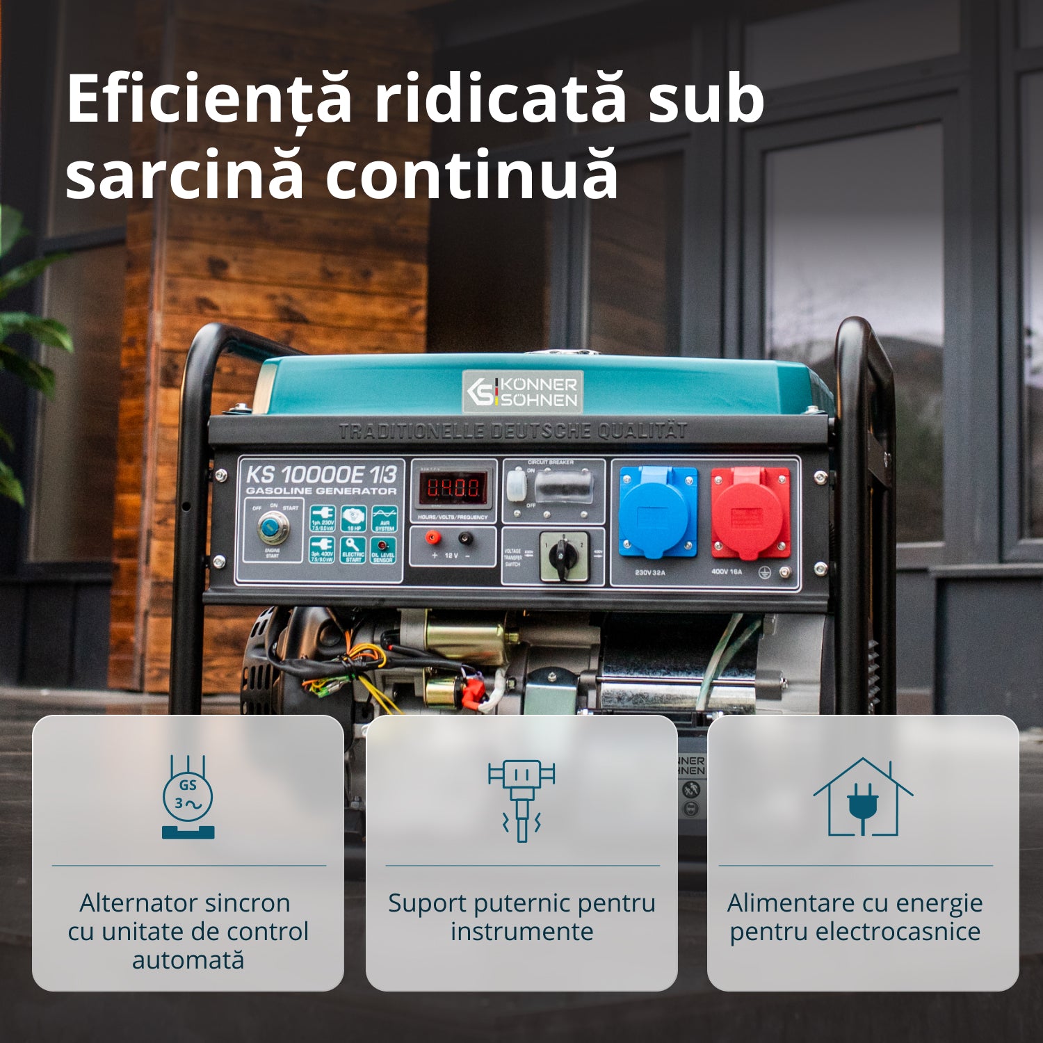 Generator pe benzină „Könner & Söhnen” KS 10000E 1/3