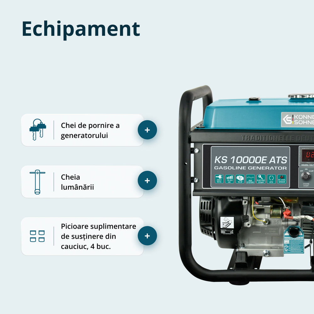 Generator pe benzină „Könner & Söhnen” KS 10000E ATS