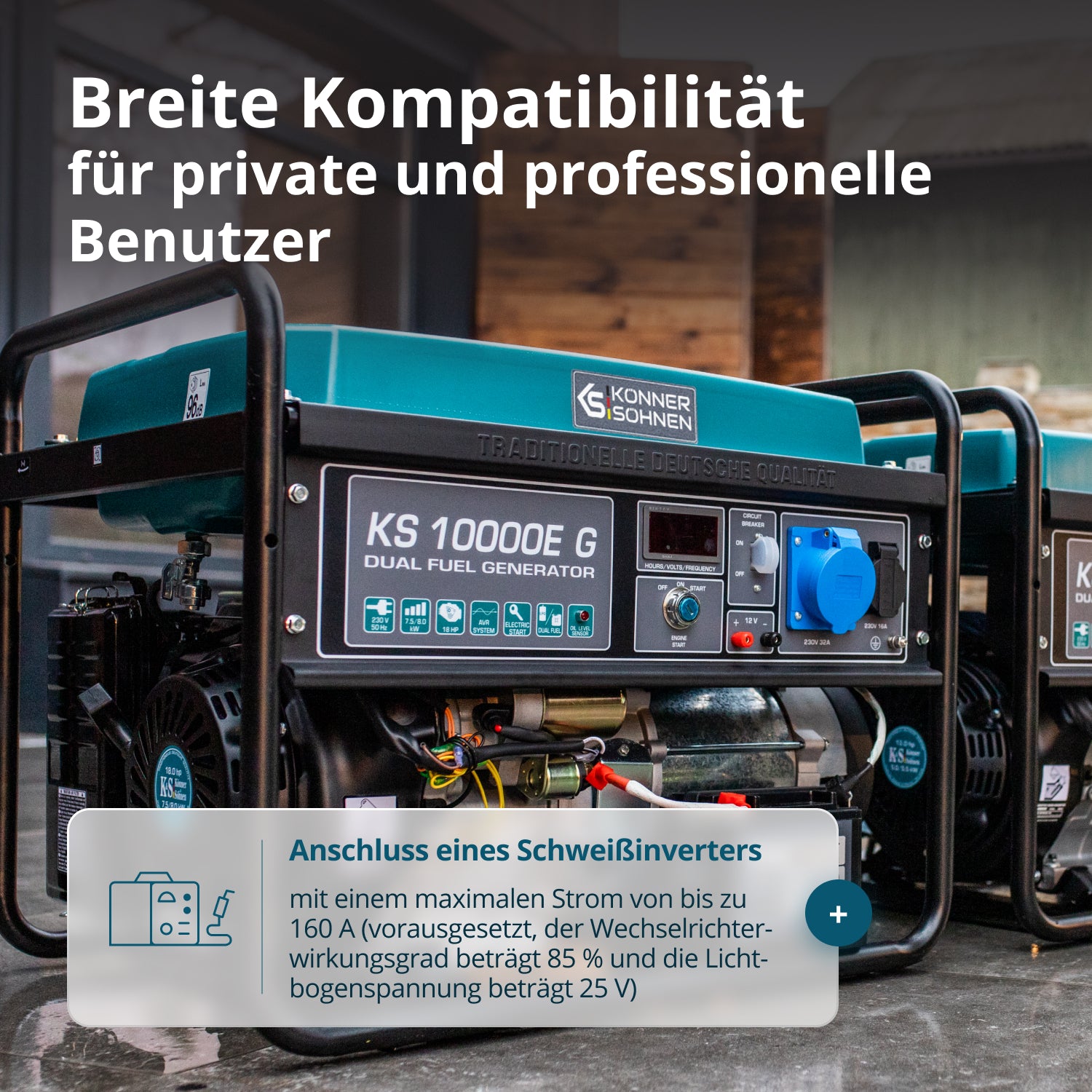 LPG/Benzin-Generator "Könner & Söhnen" KS 10000E G