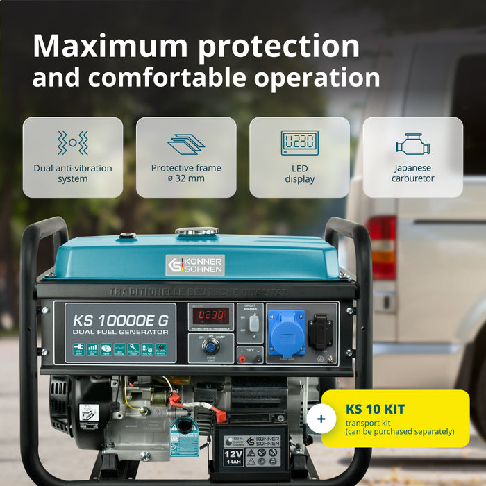 LPG/Бензинов генератор „Könner & Söhnen“ KS 10000E G