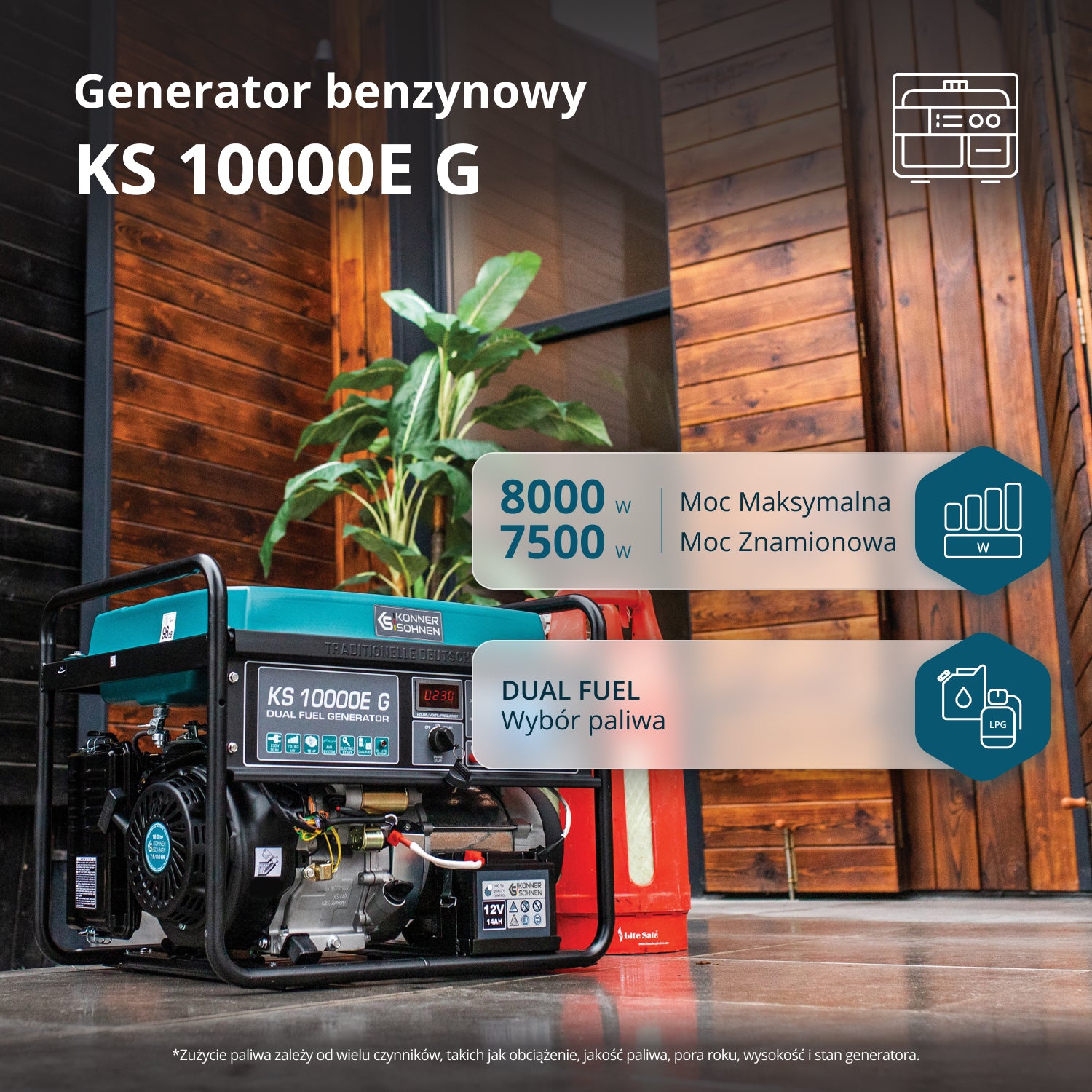 Generator LPG/Benzyna „Könner & Söhnen” KS 10000E G