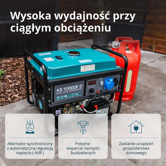 Generator LPG/Benzyna „Könner & Söhnen” KS 10000E G