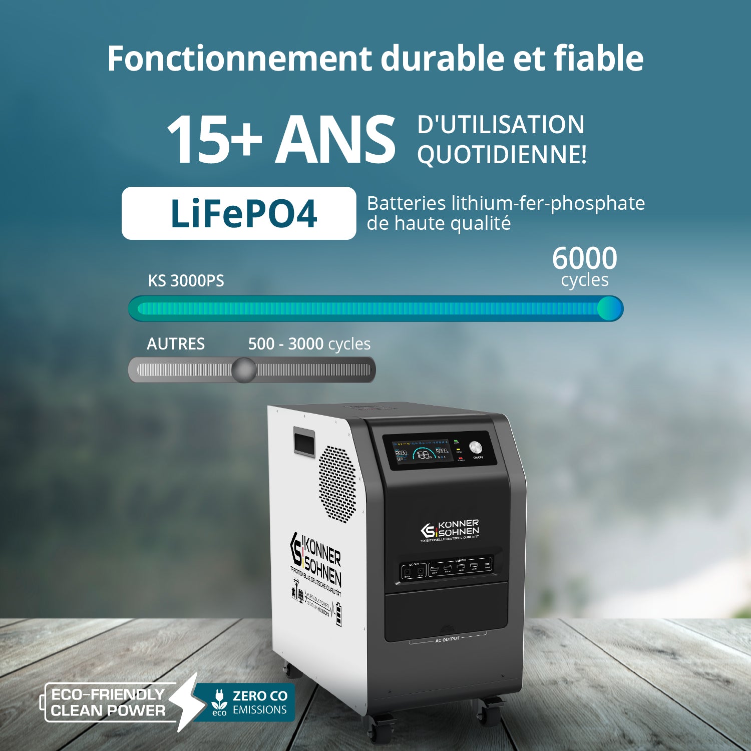 Station d’énergie portable 3-en-1 KS 3000PS