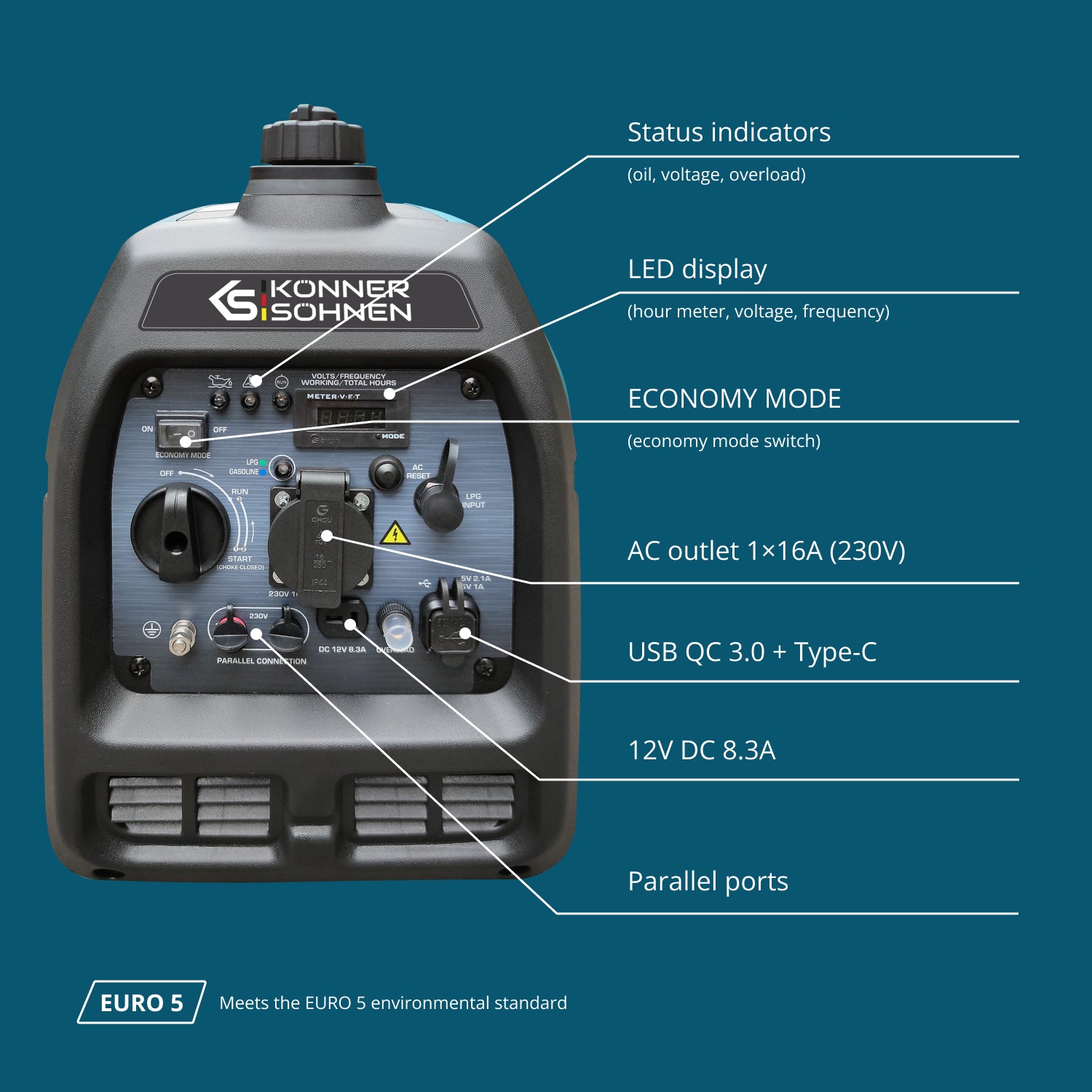 LPG/benzinski invertorski generator KS 3100iG S
