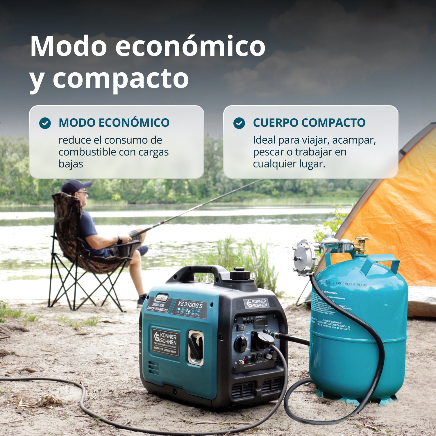 Generador inverter híbrido de gas/gasolina KS 3100iG S