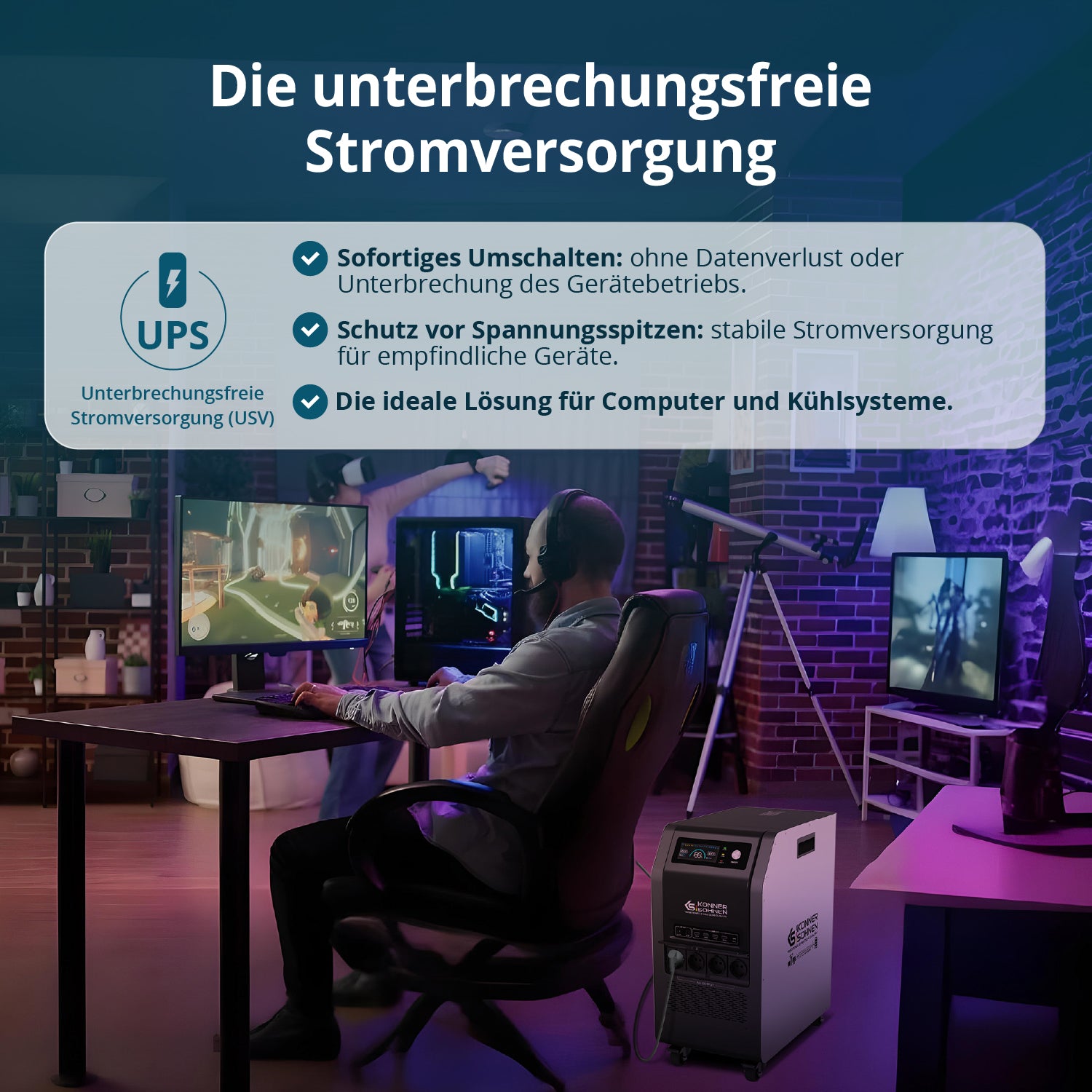 Tragbare 3-in-1-Stromstation KS 5200PS