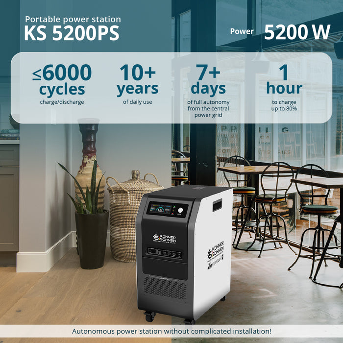 Φορητός Σταθμός Ενέργειας 3-σε-1 KS 5200PS
