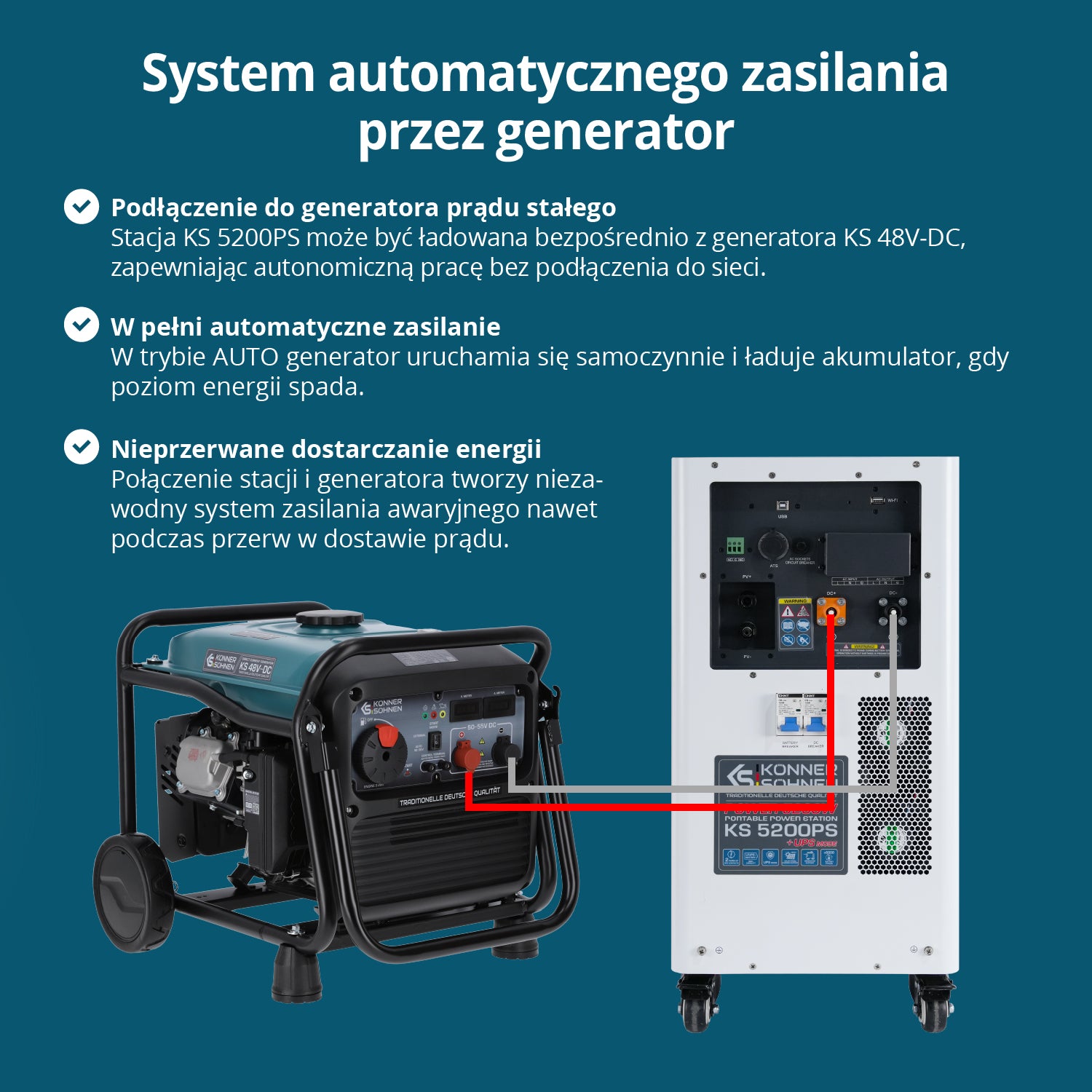 Przenośna stacja zasilania 3-w-1 KS 5200PS