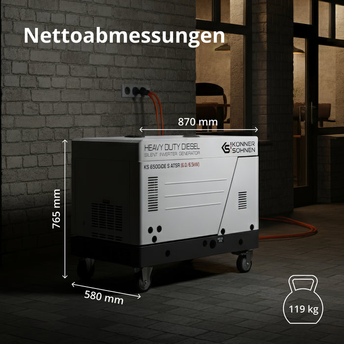 Diesel-Inverter-Generator im Schallschutzgehäuse KS 6500iDE S ATSR