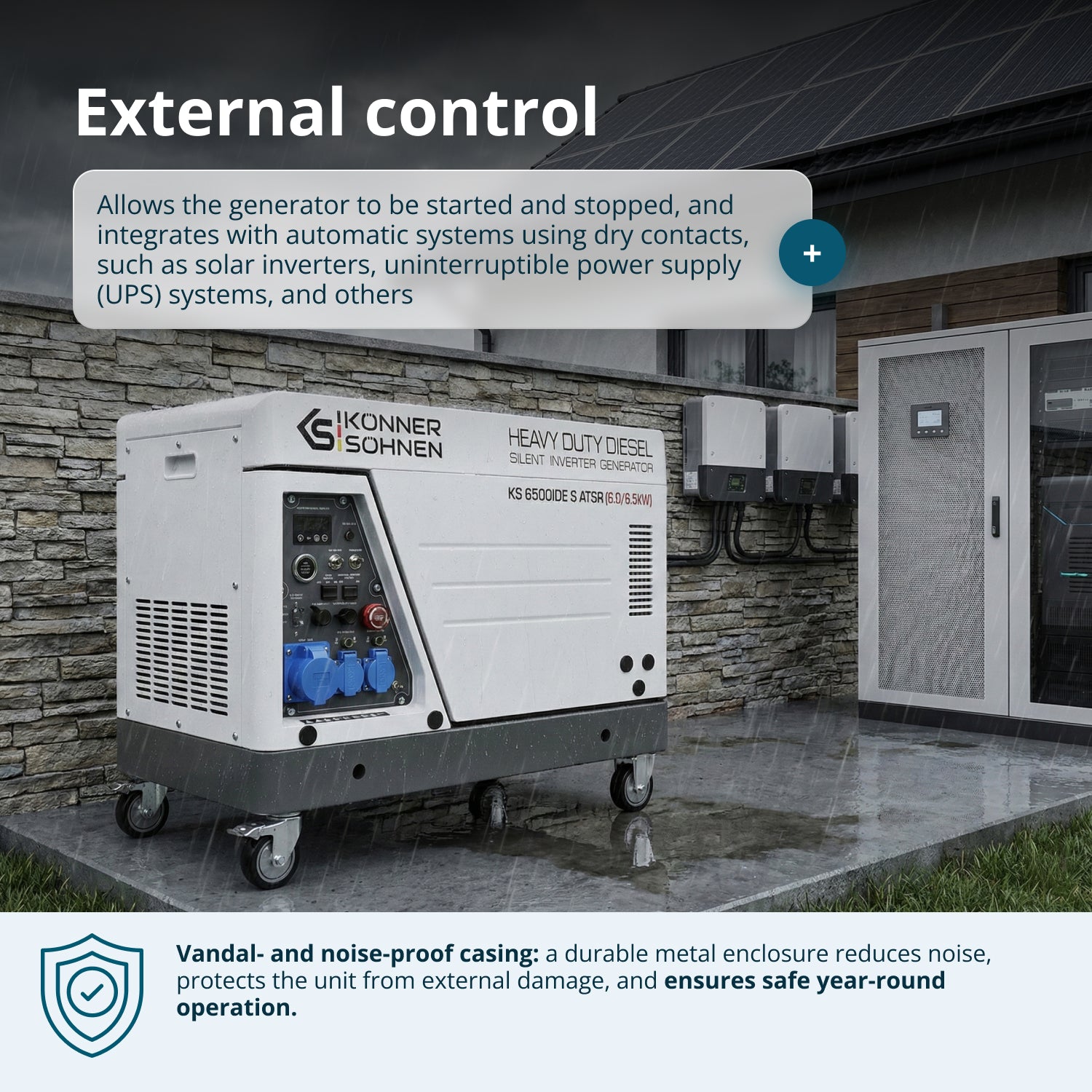 Diesel Invertergenerator i ljudisolerat hölje KS 6500iDE S ATSR