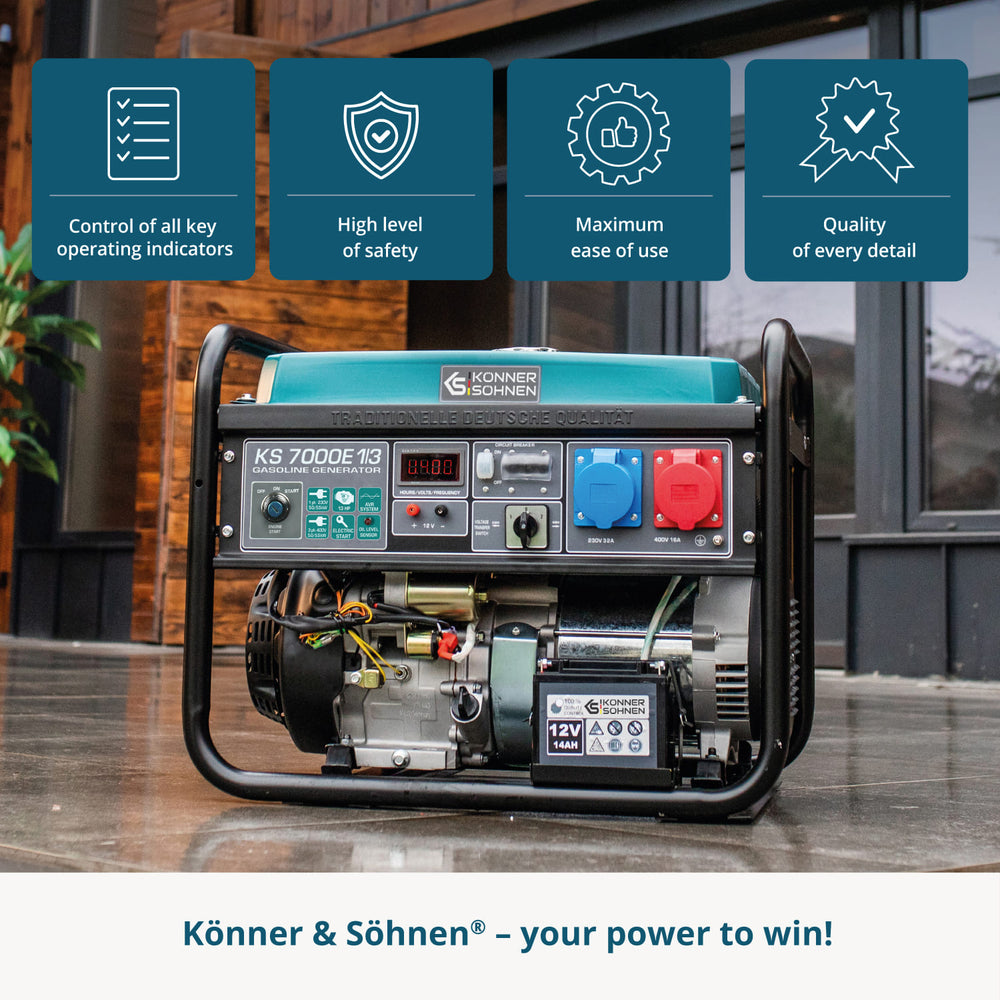 Benzinegenerator "Könner & Söhnen" KS 7000E 1/3