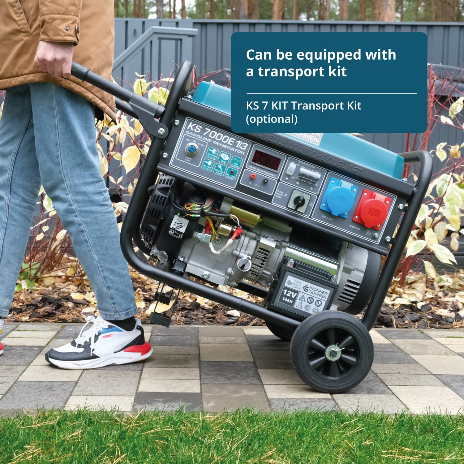 Gasoline generator "Könner & Söhnen" KS 7000E 1/3