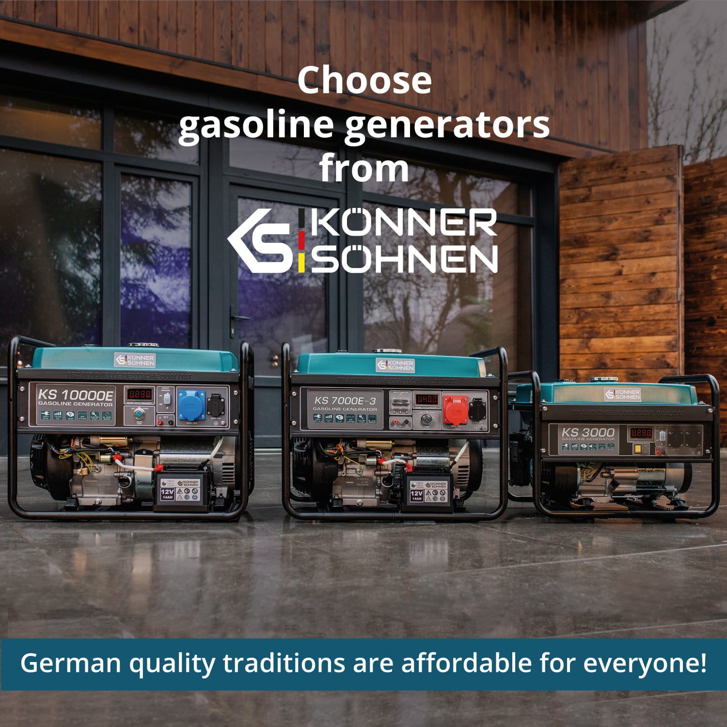Gasoline generator "Könner & Söhnen" KS 7000E 1/3