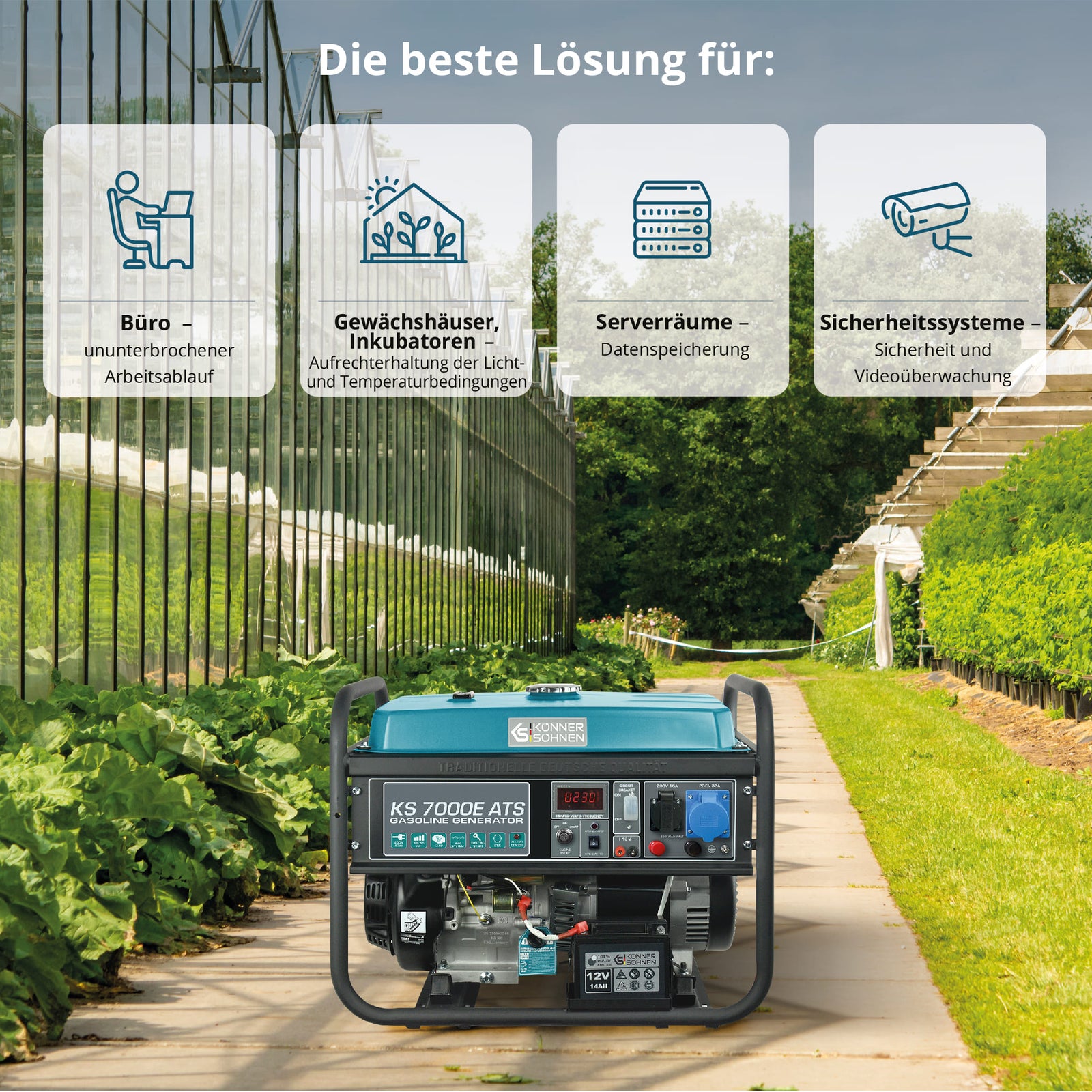 Benzin-Generator "Könner & Söhnen" KS 7000E ATS