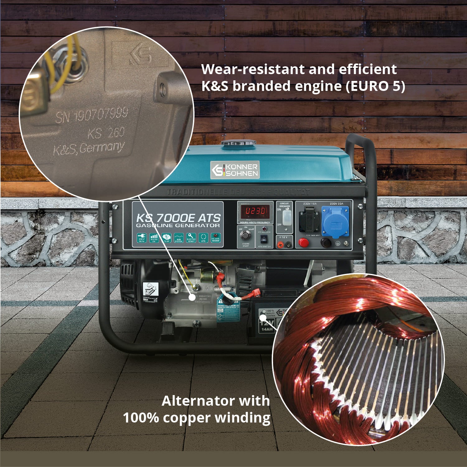 Gasoline generator "Könner & Söhnen" KS 7000E ATS