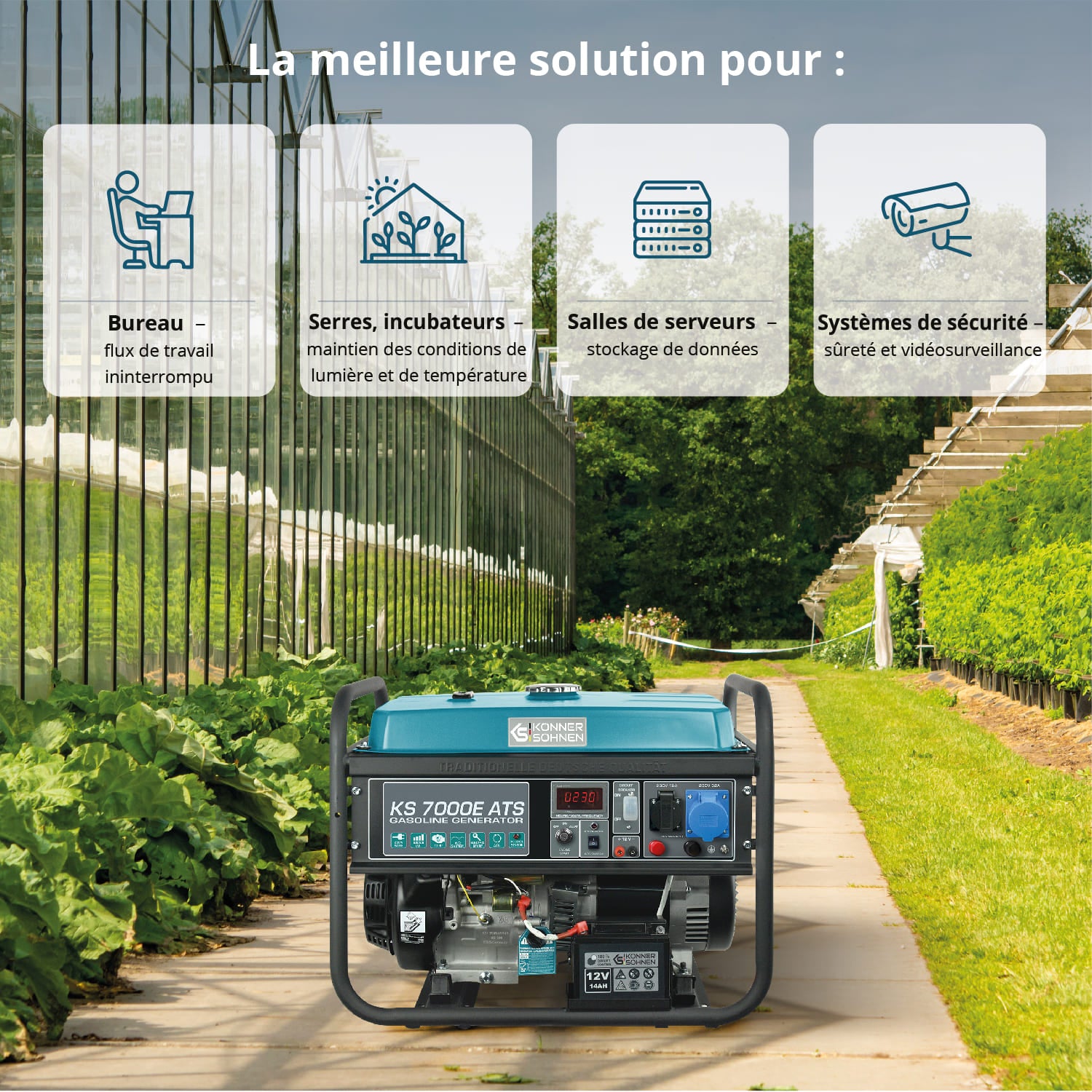 Groupe électrogène à essence "Könner & Söhnen" KS 7000E ATS