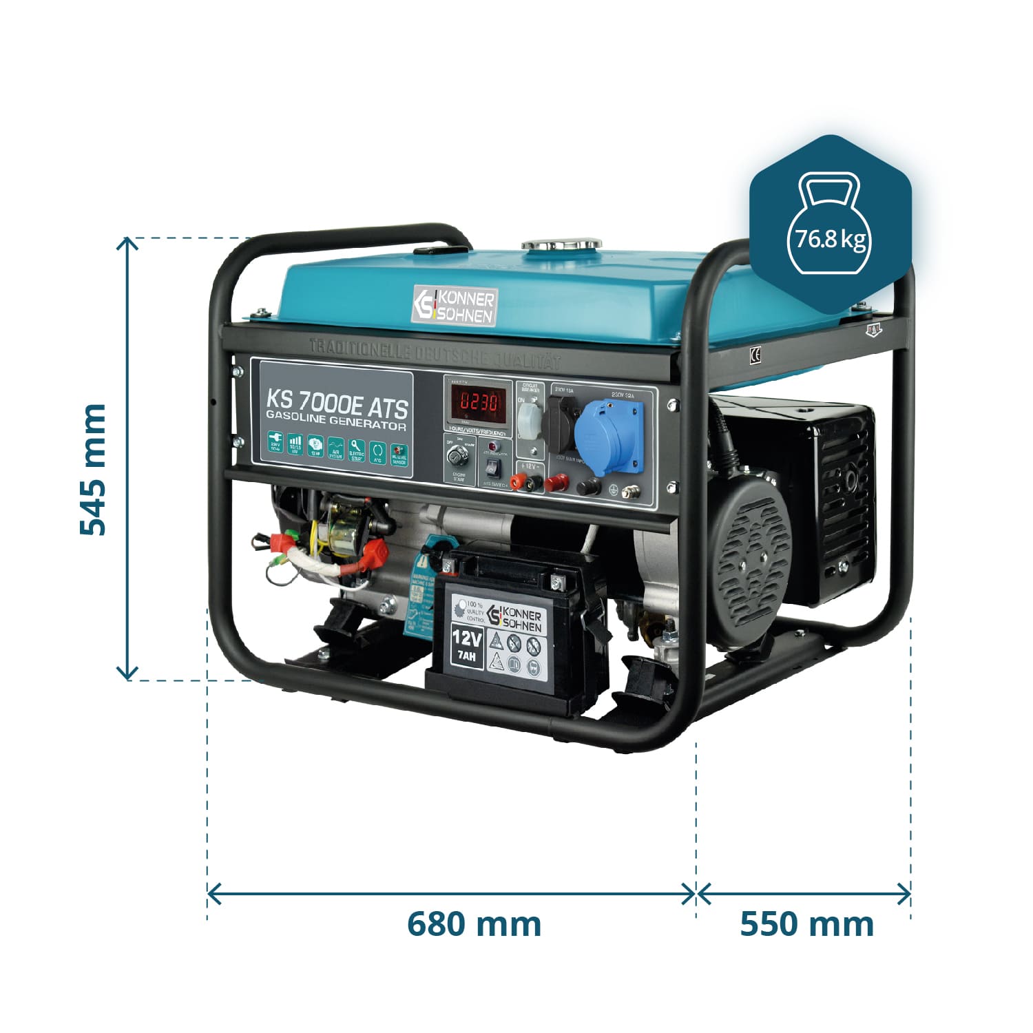 Groupe électrogène à essence "Könner & Söhnen" KS 7000E ATS