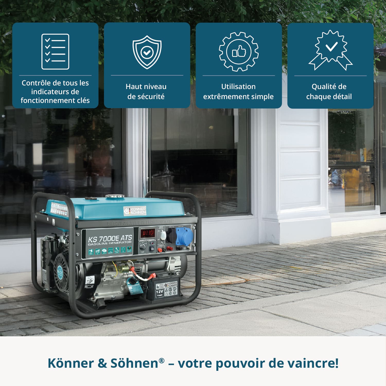 Groupe électrogène à essence "Könner & Söhnen" KS 7000E ATS