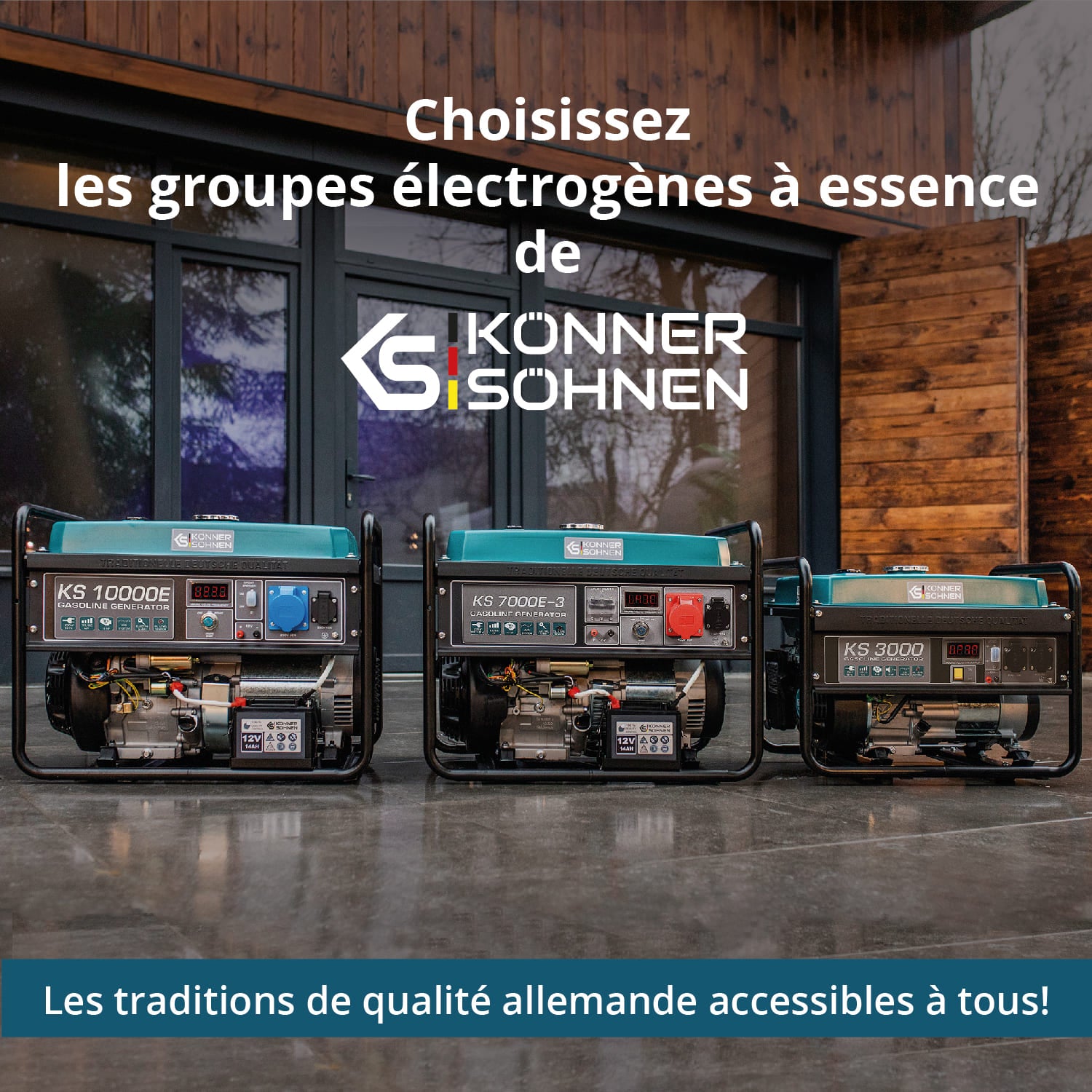 Groupe électrogène à essence "Könner & Söhnen" KS 7000E ATS