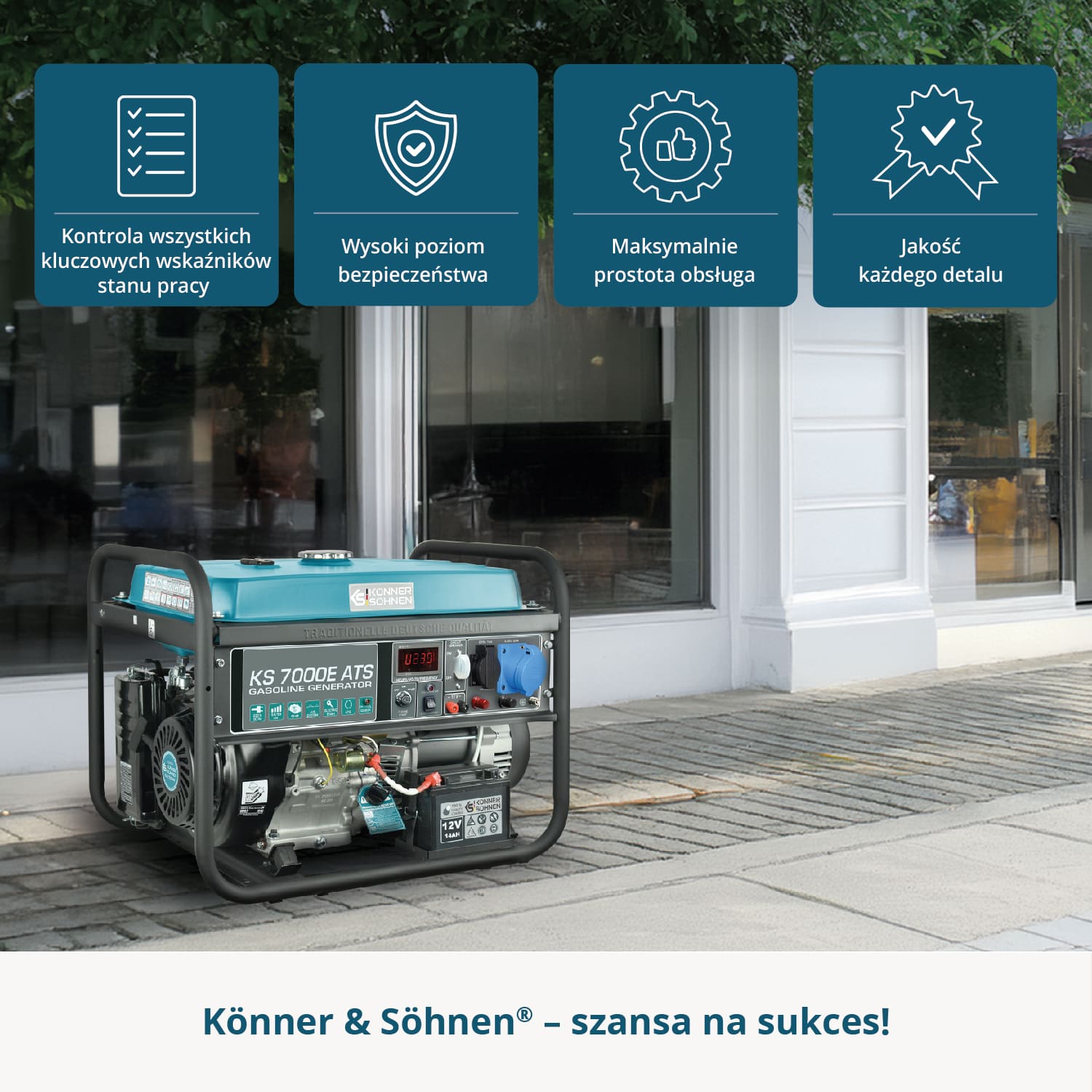 Generator benzynowy „Könner & Söhnen” KS 7000E ATS