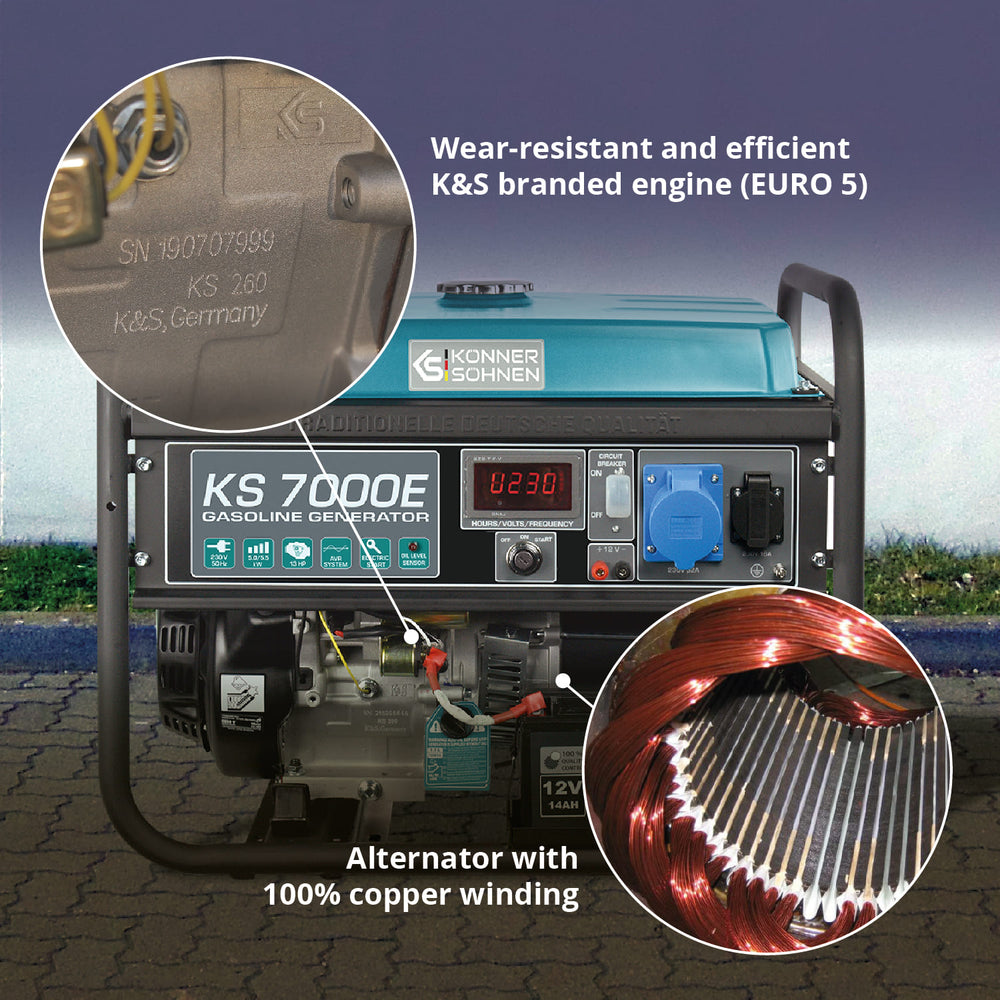 Γεννήτρια βενζίνης «Könner & Söhnen» KS 7000E
