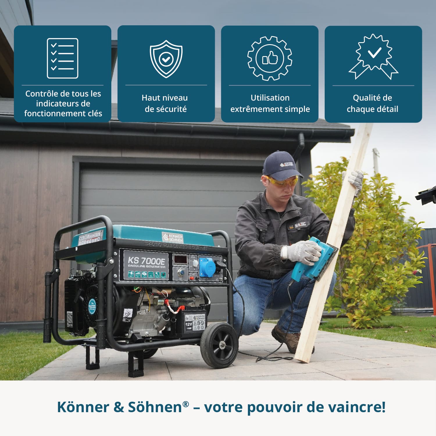 Groupe électrogène à essence "Könner & Söhnen" KS 7000E