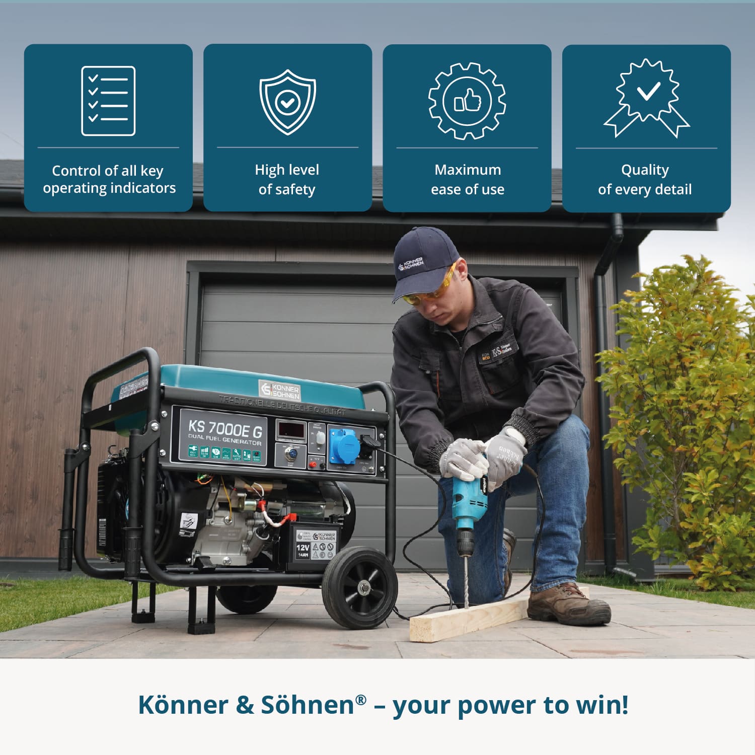 LPG/Gasoline Generator "Könner & Söhnen" KS 7000E G