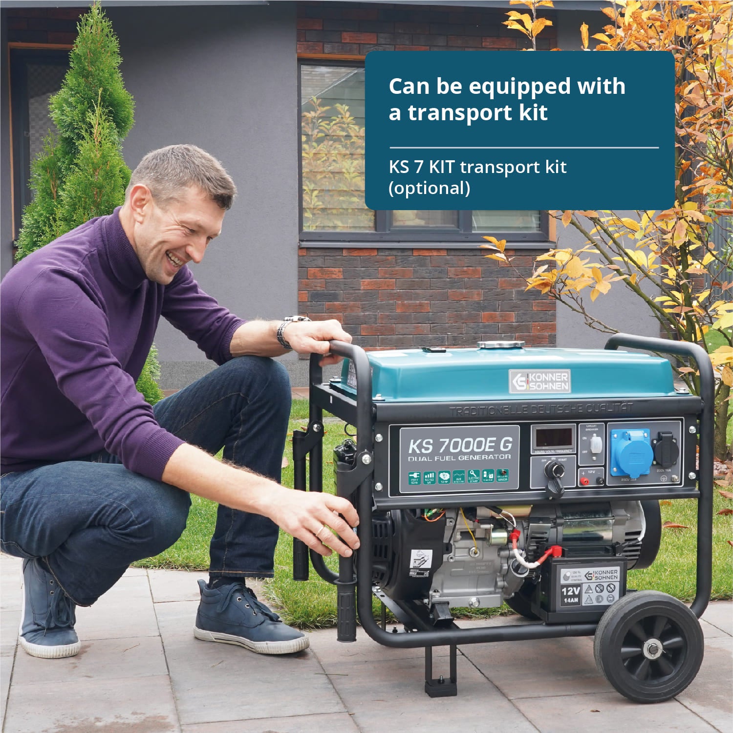 LPG/Gasoline Generator "Könner & Söhnen" KS 7000E G