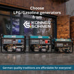 LPG/Gasoline Generator "Könner & Söhnen" KS 7000E G thumbnail
