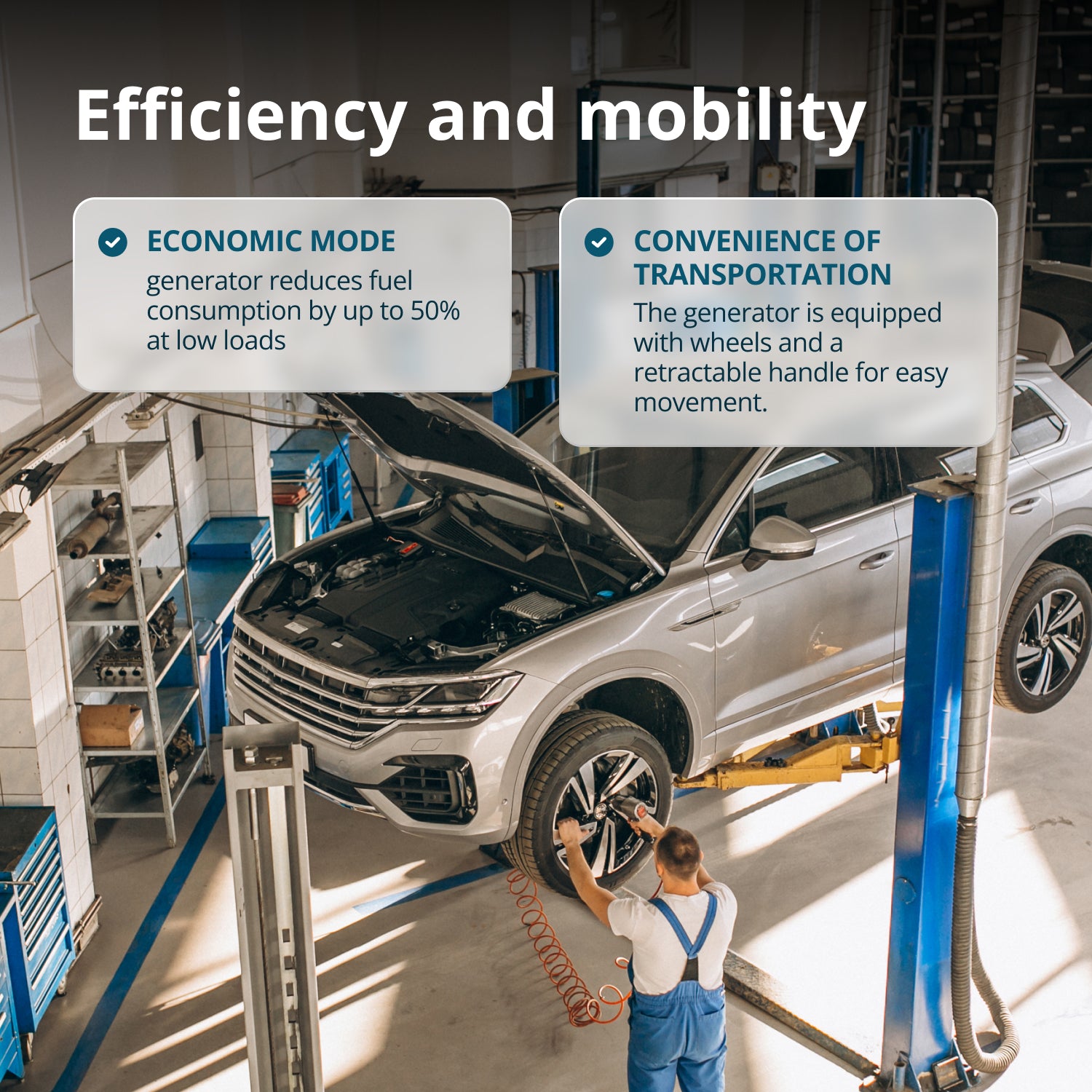 LPG/benzin inverteres generátor KS 8100iEG 1/3