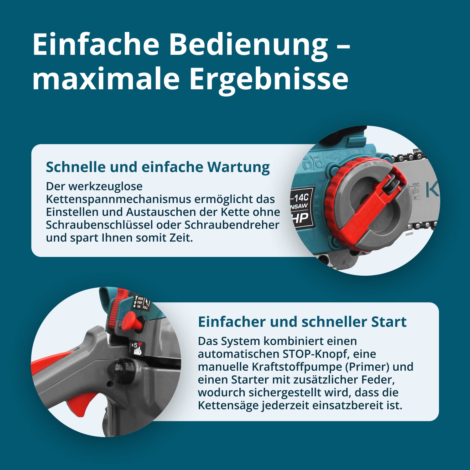 Benzin-Kettensäge KS CS18G-14C