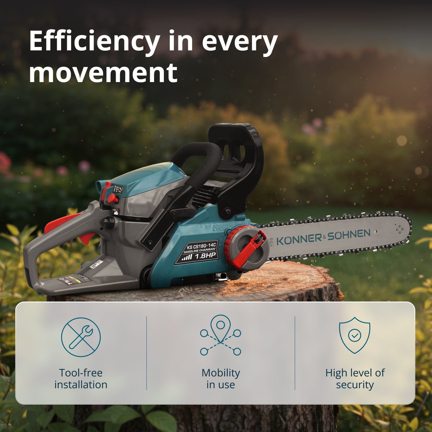 Βενζινοκίνητο αλυσοπρίονο KS CS18G-14C