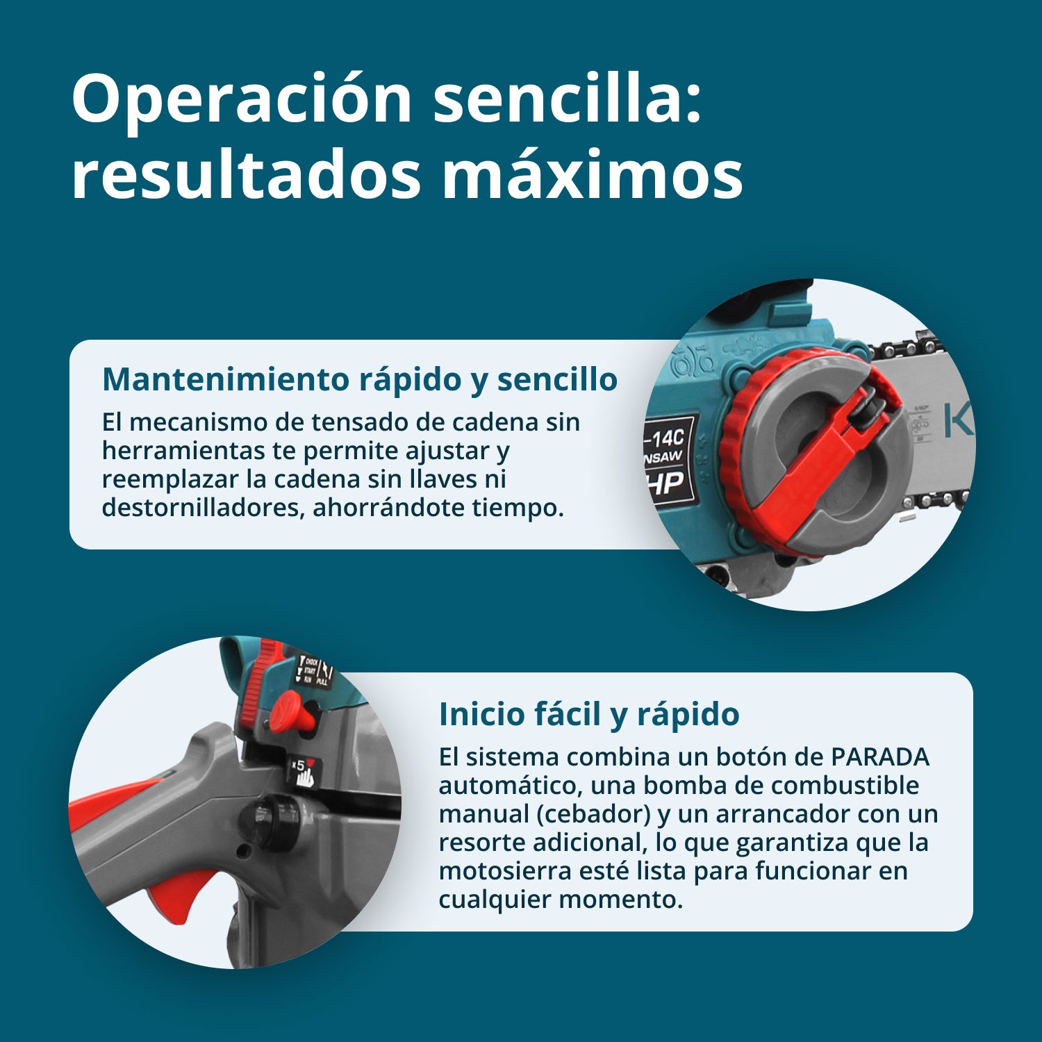 Motosierra de gasolina KS CS18G-14C