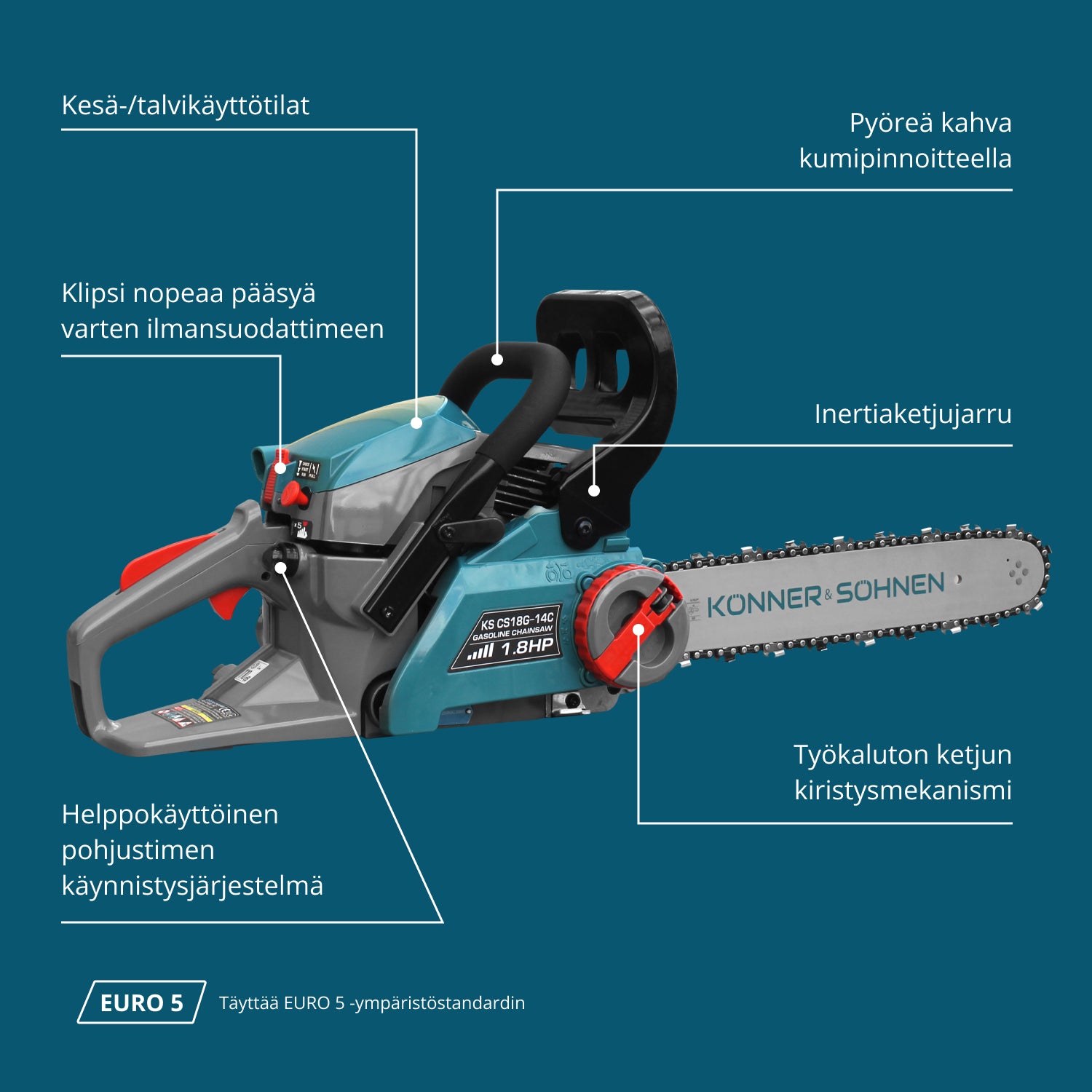 Bensiiniketjusaha KS CS18G-14C