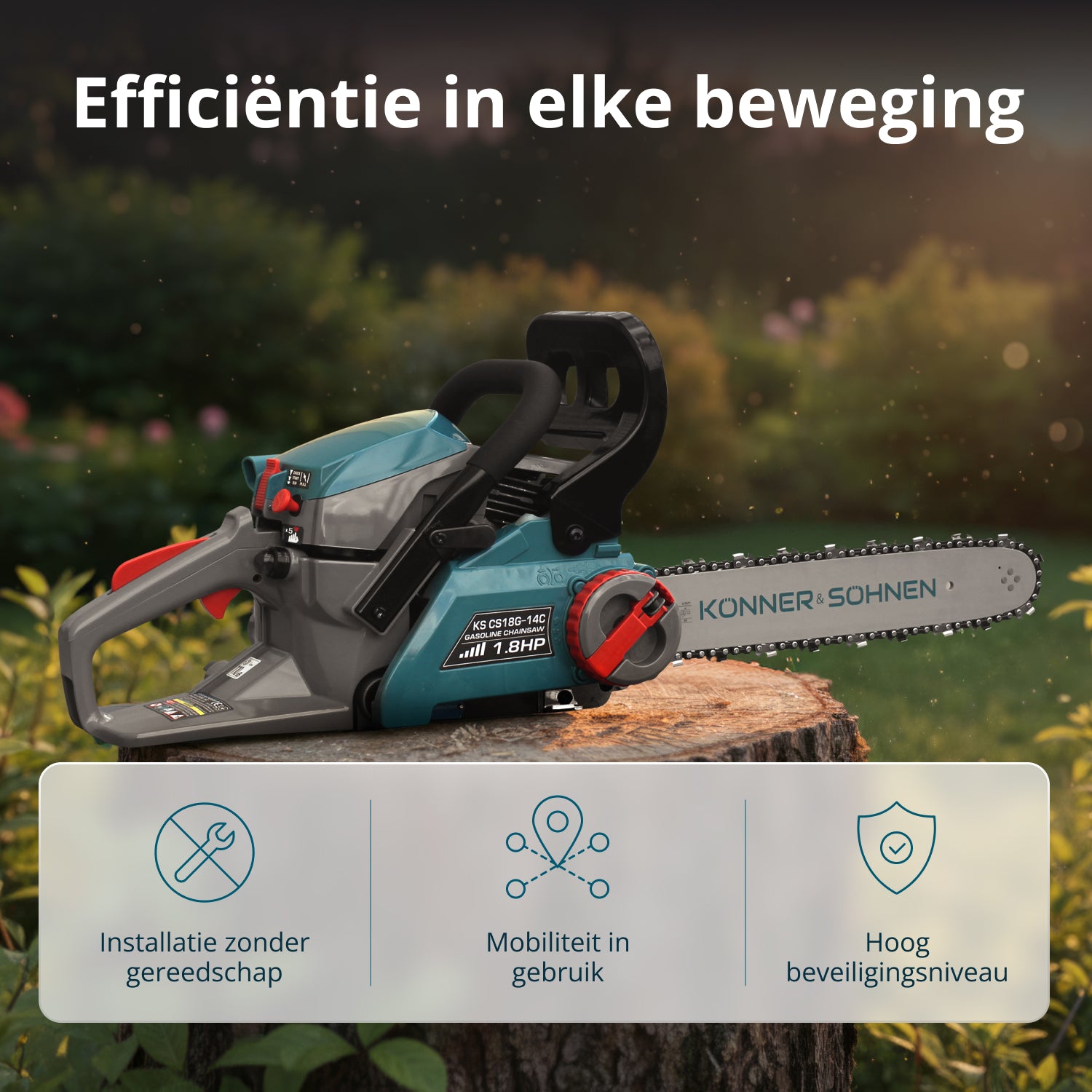 Benzinekettingzaag KS CS18G-14C