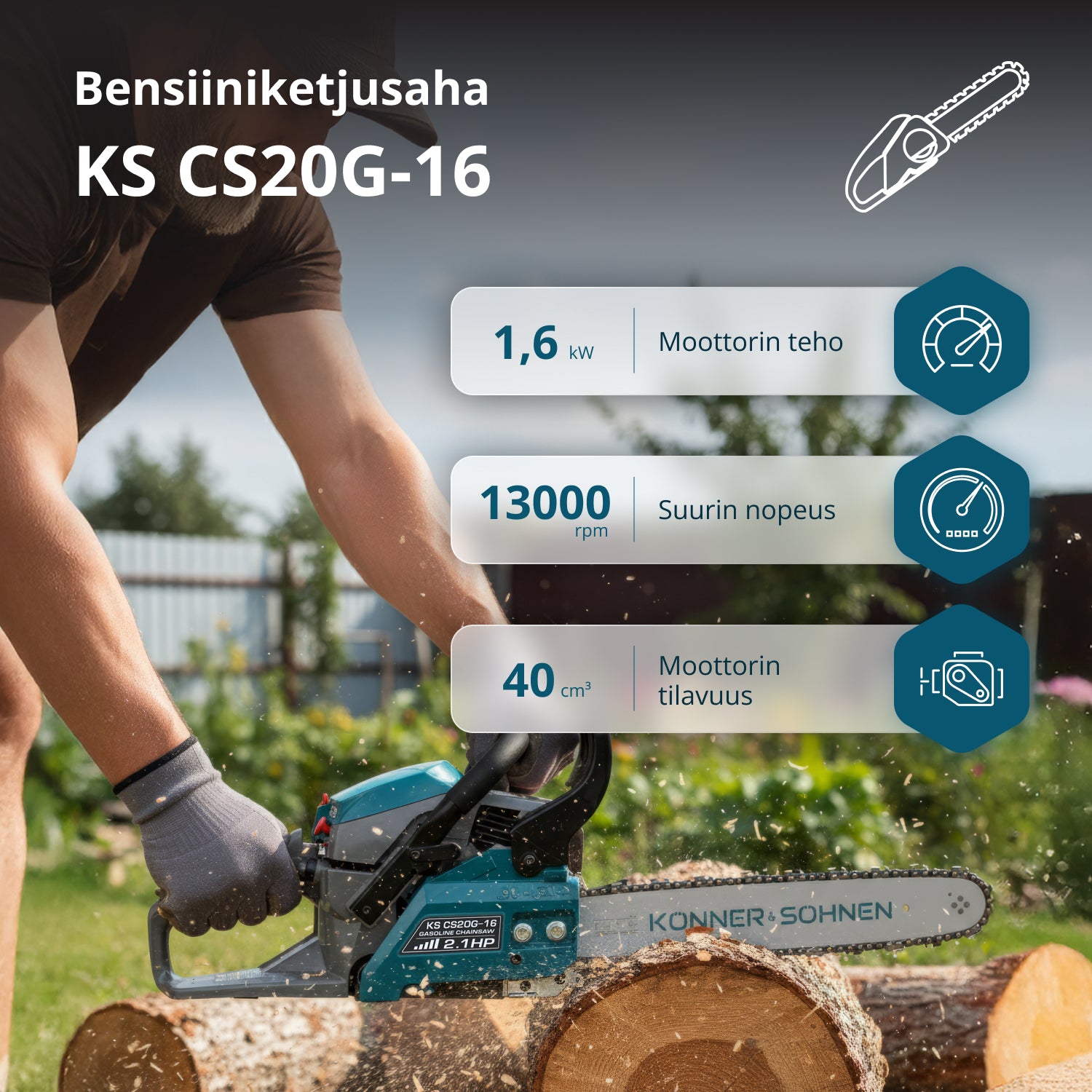 Bensiiniketjusaha KS CS20G-16