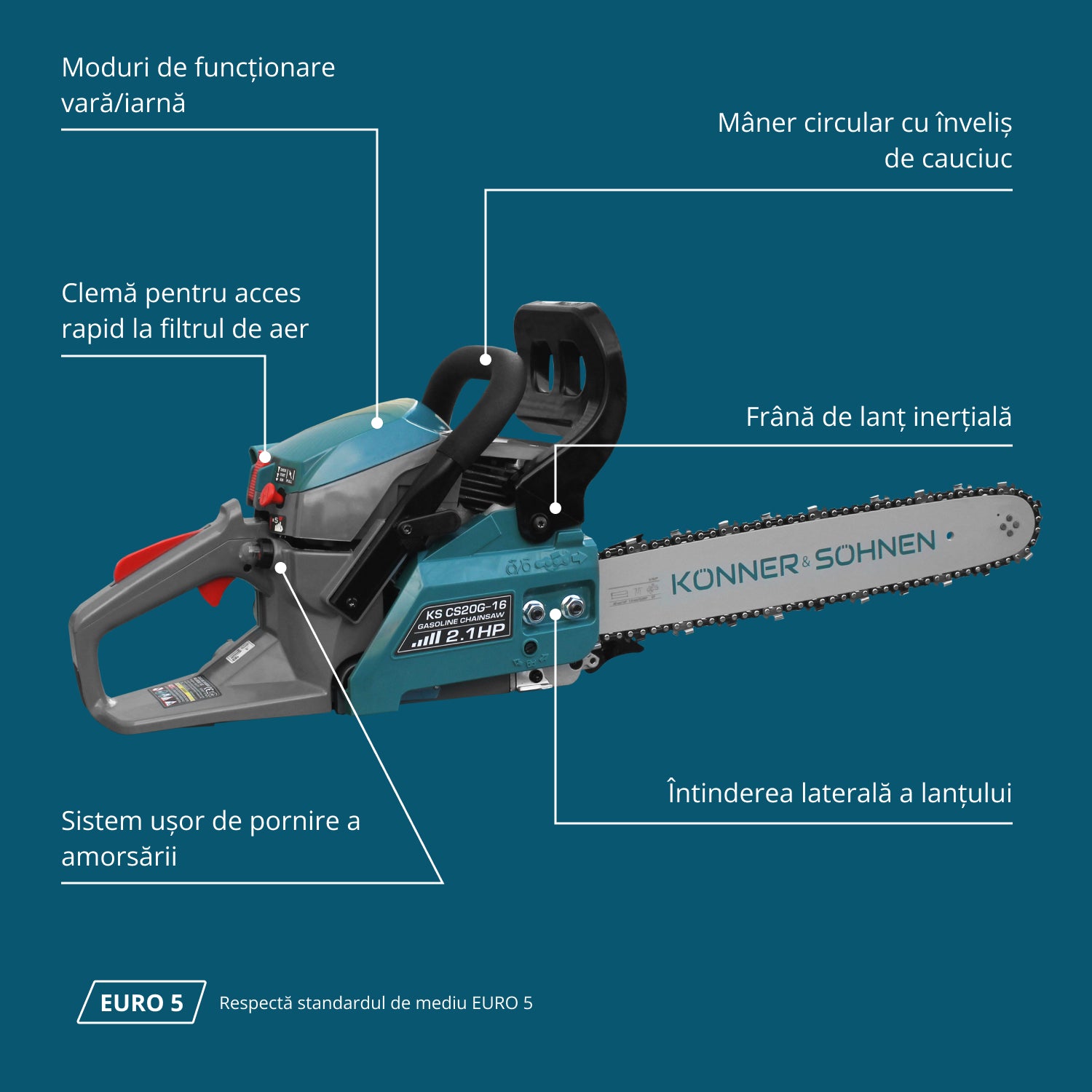 Benzínová motorová pila KS CS20G-16